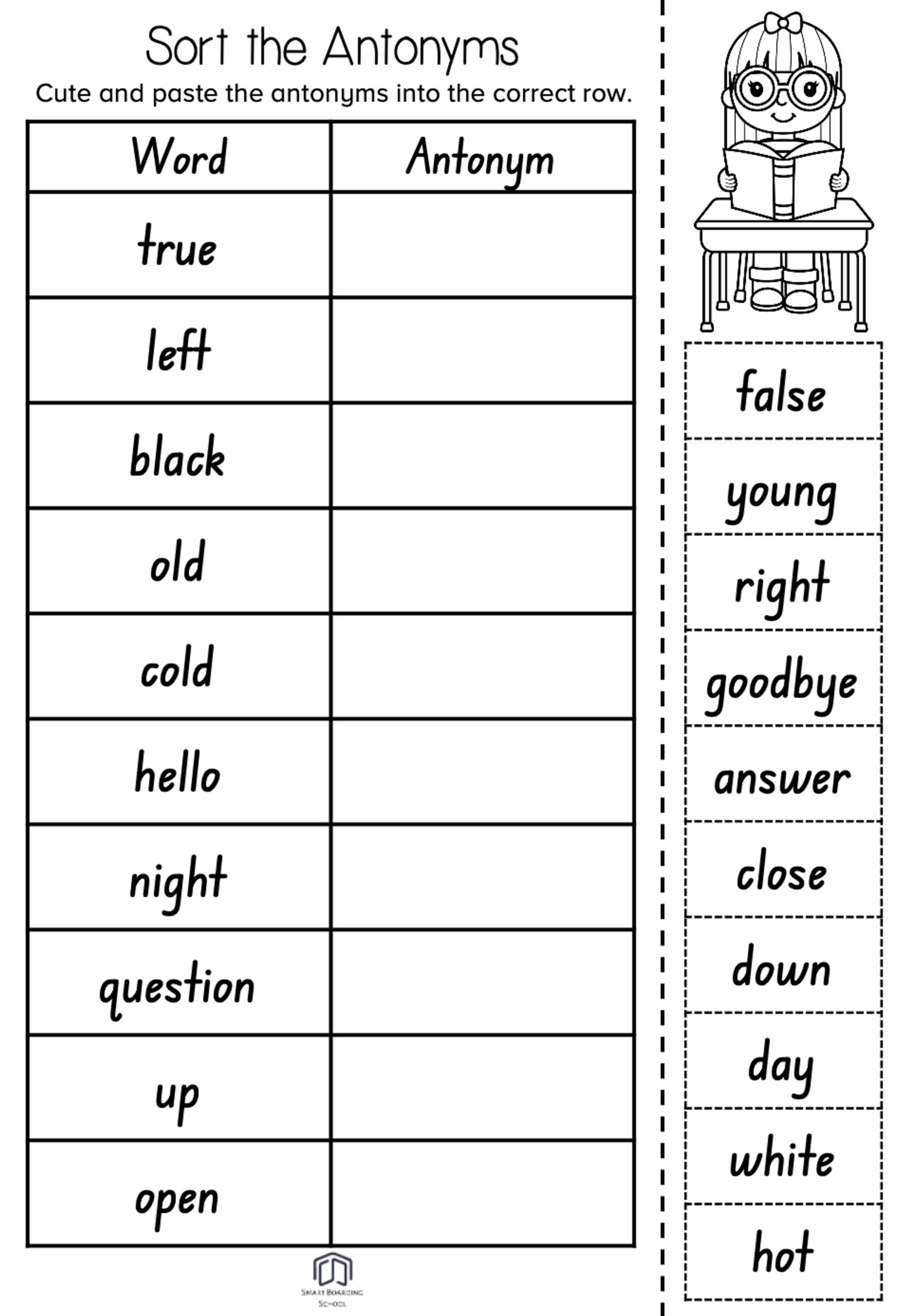 Antonyms Worksheets Antonyms Worksheets