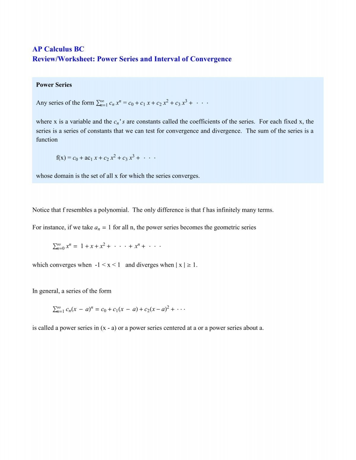 ap calc bc worksheets ap calc bc worksheets