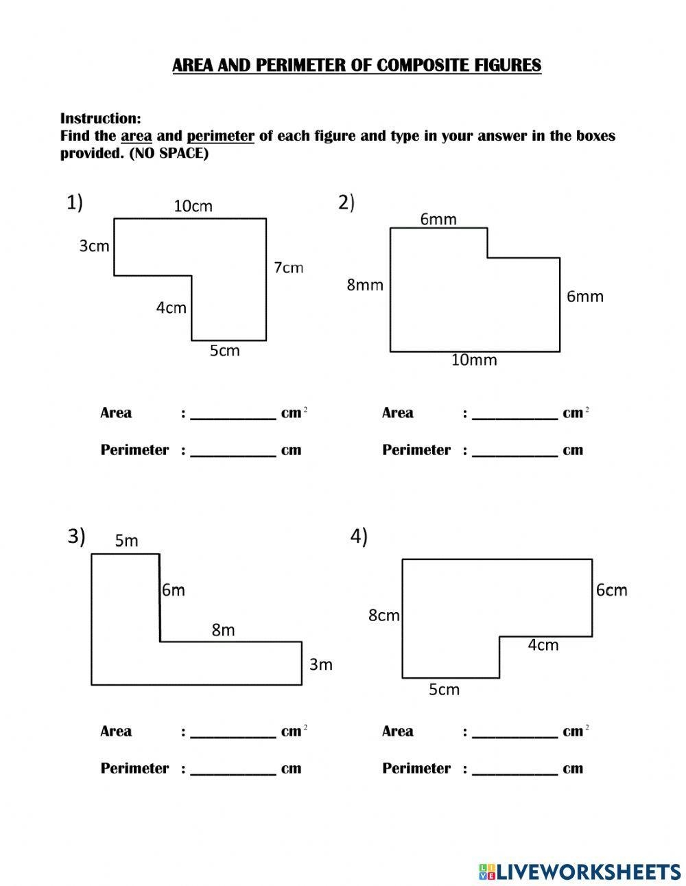 Area And Perimeter Of Composite Figures Worksheet Live Worksheets Worksheets Library Area And Perimeter Of Composite Figures Worksheet Live Worksheets Worksheets Library