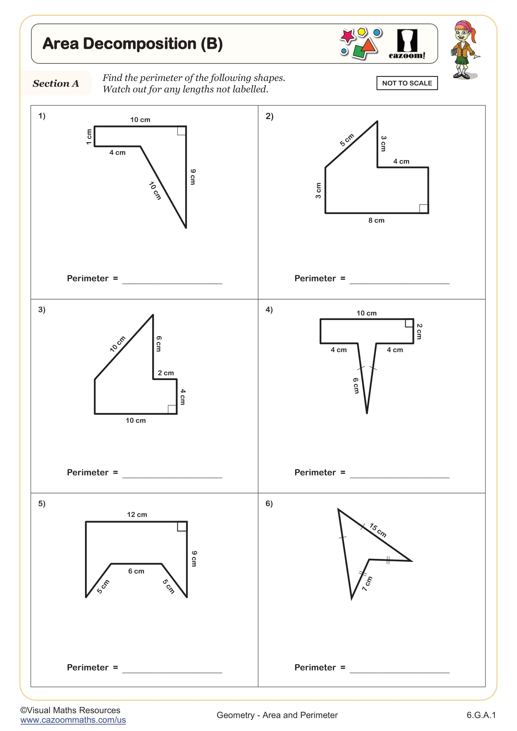 Area Decomposition B Worksheet Fun And Engaging 6th Grade PDF Worksheets Cazoom Math Area Decomposition B Worksheet Fun And Engaging 6th Grade PDF Worksheets Cazoom Math
