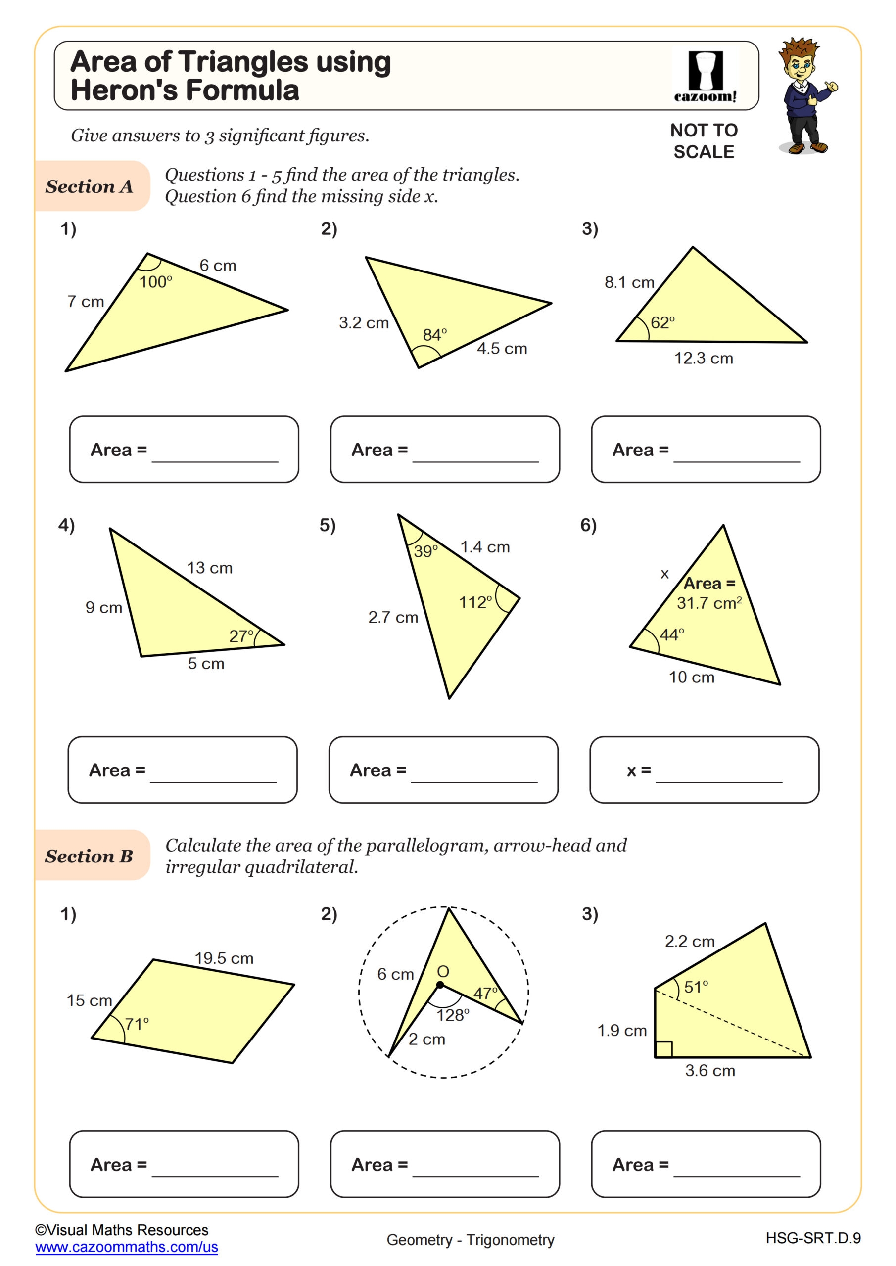 Area Of Triangles Using Heron s Formula Worksheet Fun And Engaging Algebra II PDF Worksheets Cazoom Math Area Of Triangles Using Heron s Formula Worksheet Fun And Engaging Algebra II PDF Worksheets Cazoom Math