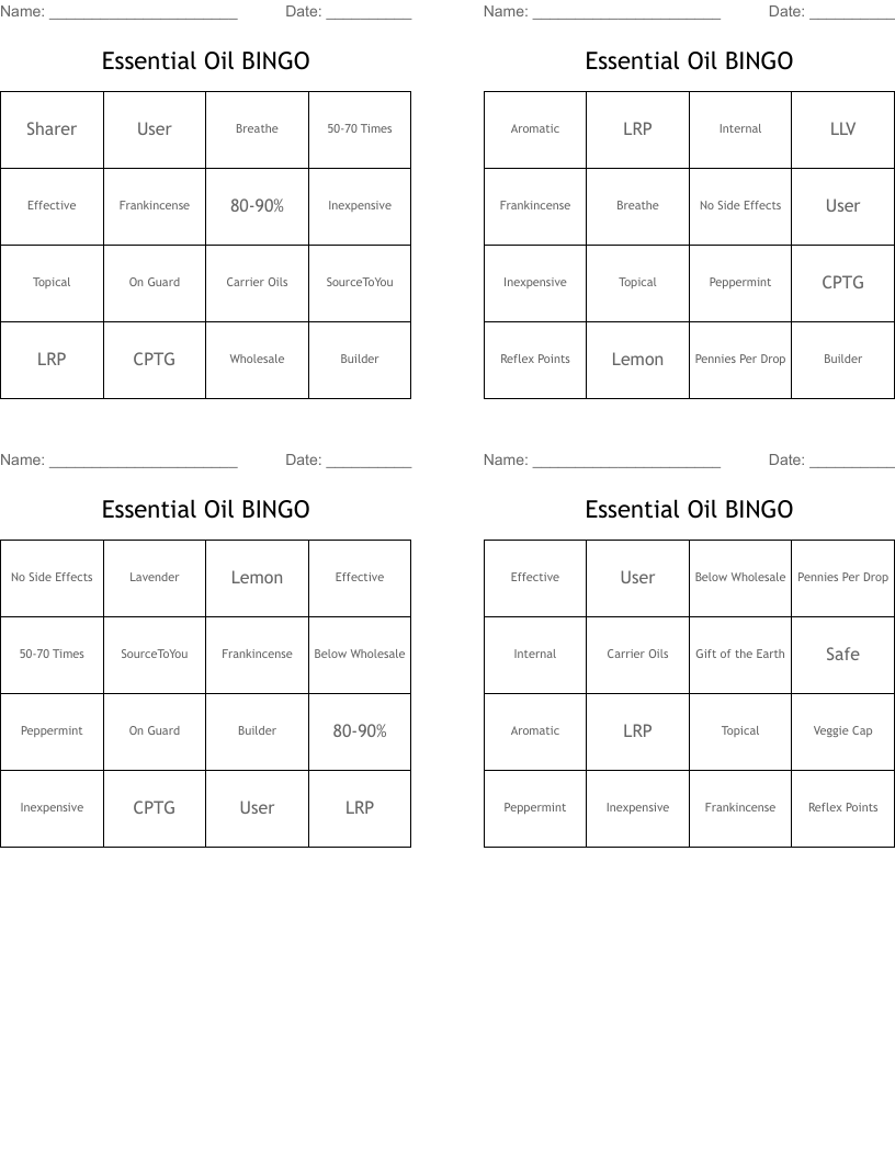 AromaTools Essential Oil Crossword Puzzle WordMint