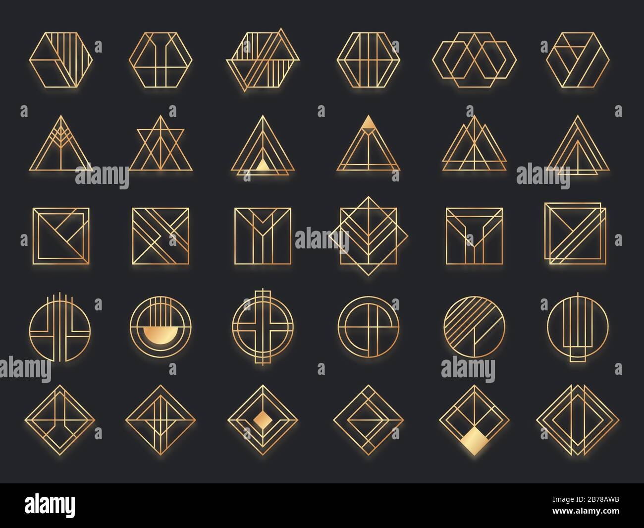 Art Deco Geometric Shapes Golden Geometrical Art Shape Gold Circle Symbol And Abstract Triangle Creative Lines Square And Elegant Geometrics Stock Vector Image Art Alamy Art Deco Geometric Shapes Golden Geometrical Art Shape Gold Circle Symbol And Abstract Triangle Creative Lines Square And Elegant Geometrics Stock Vector Image Art Alamy