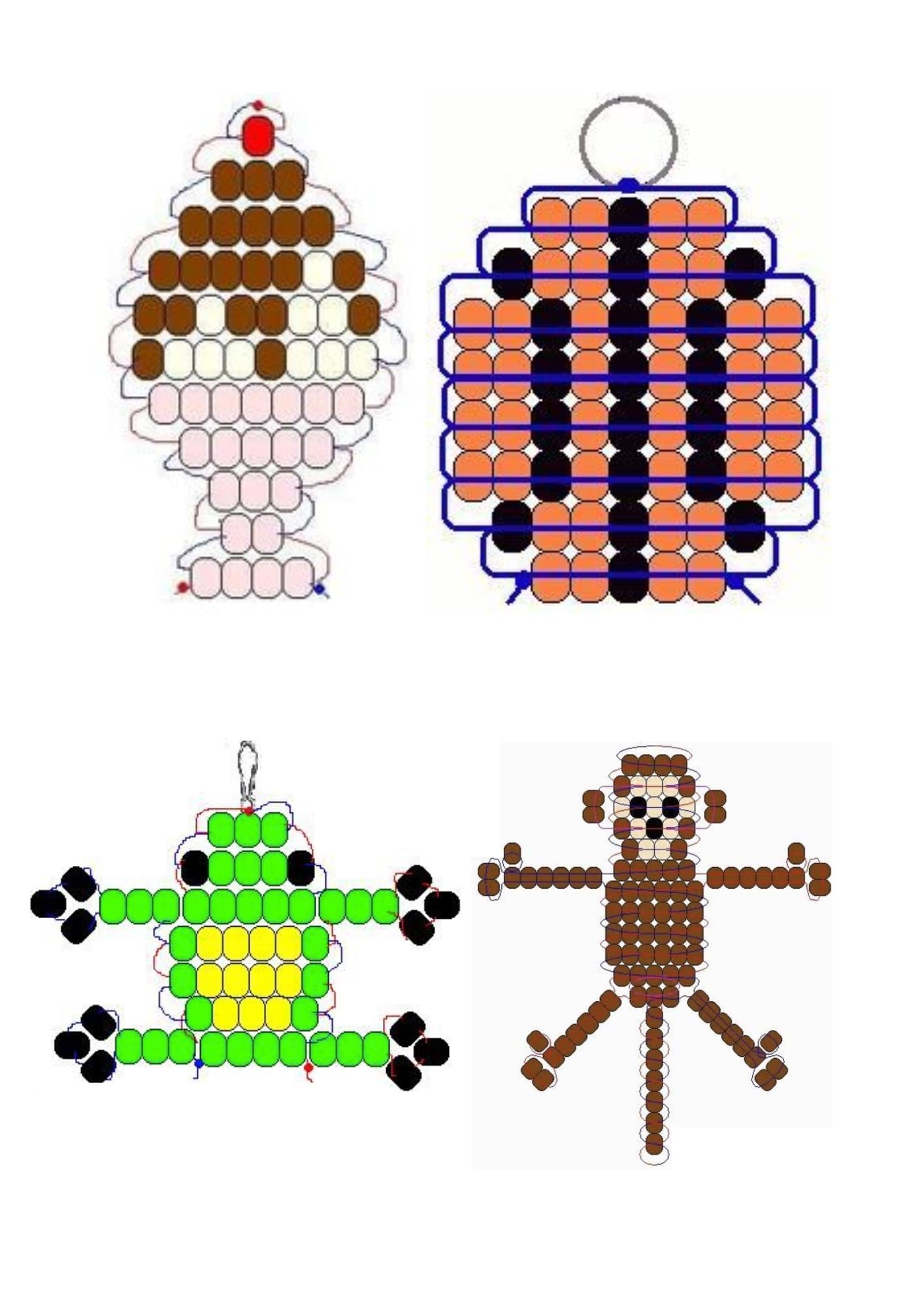 Assorted Pony Bead Patterns Etsy Assorted Pony Bead Patterns Etsy