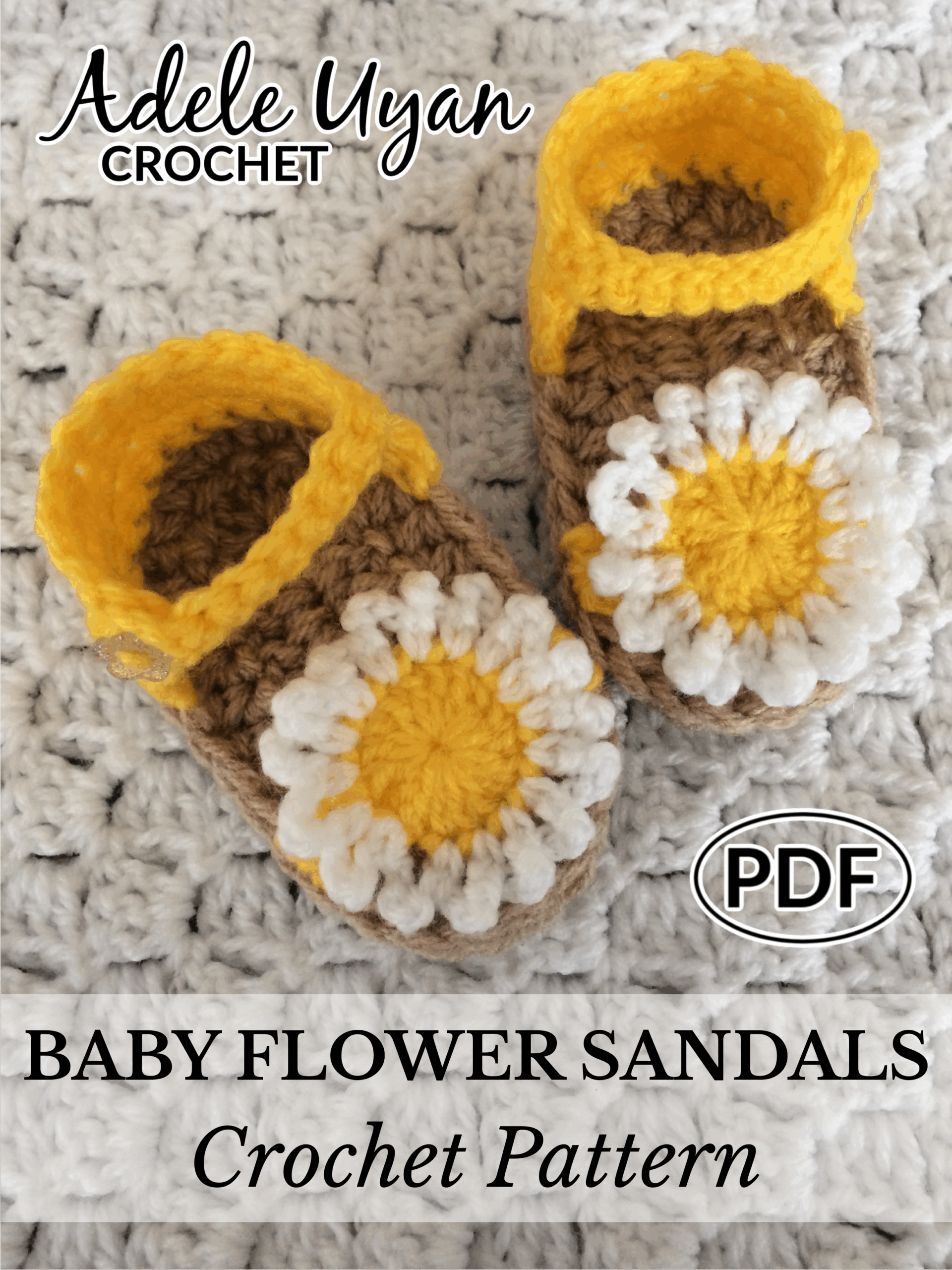 Baby Flower Sandals Crochet Pattern Adele Uyan Crochet Baby Flower Sandals Crochet Pattern Adele Uyan Crochet