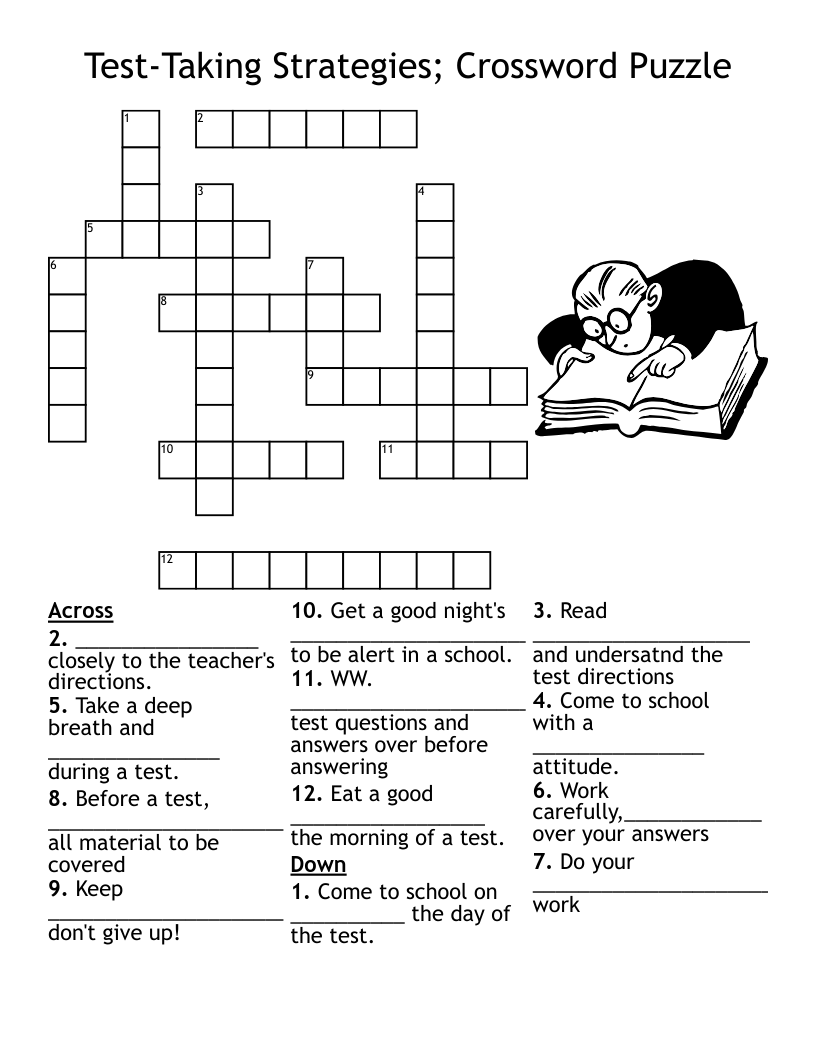Back To School Crossword WordMint