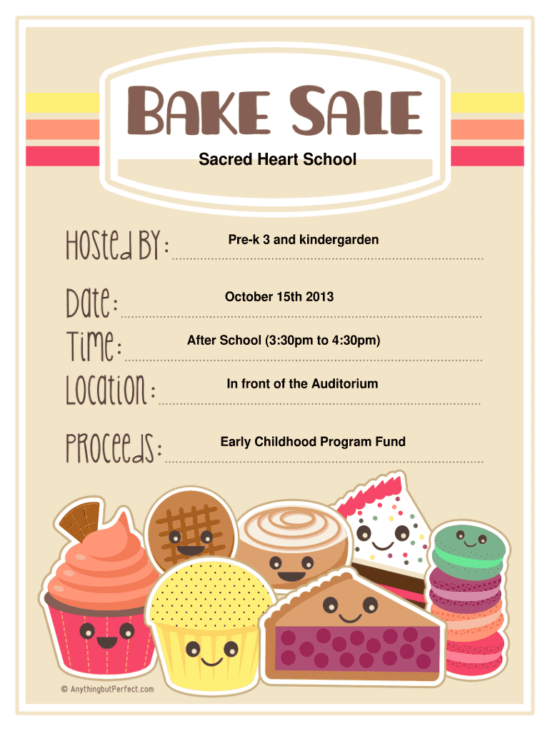 Bake Sale Flyer Fill Out Sign Online DocHub