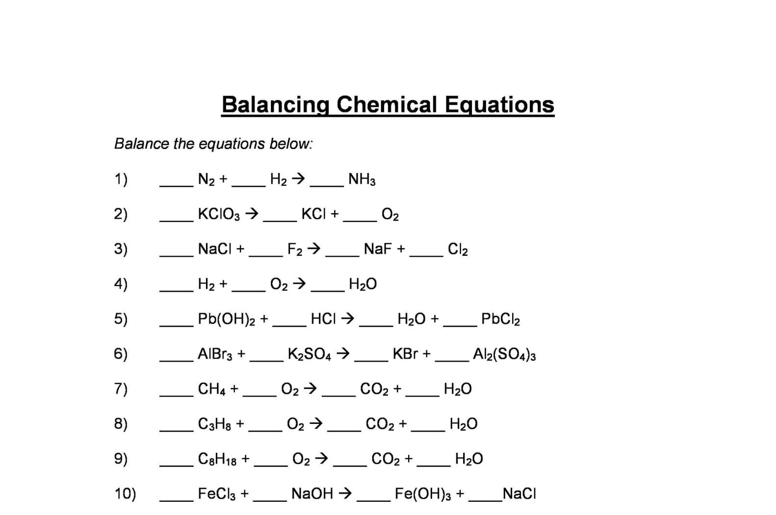 Balancing Chemical Equations Balance The StudyX Balancing Chemical Equations Balance The StudyX