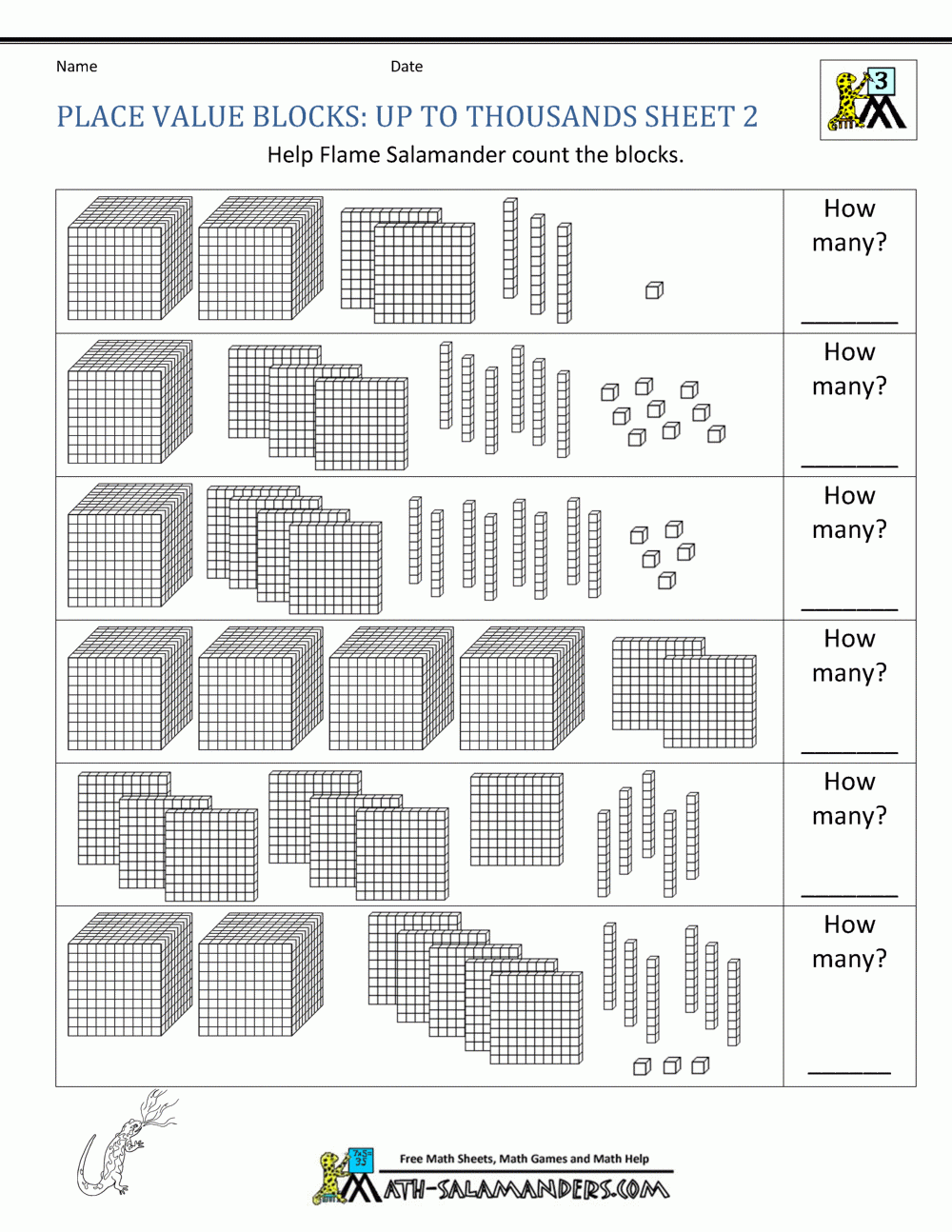 Base Ten Blocks Worksheets Library