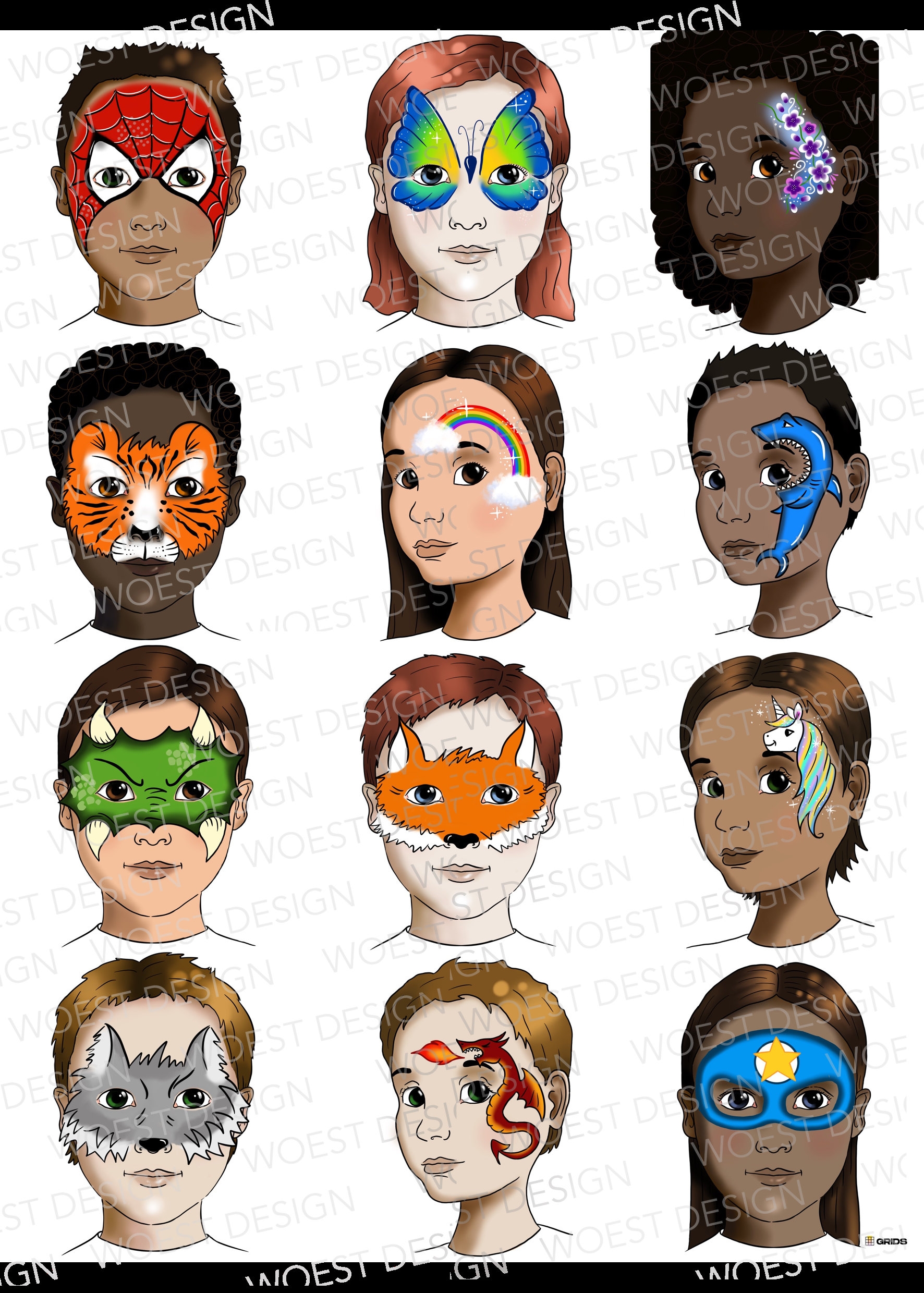 face painting templates free printable face painting templates free printable