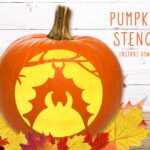 Bat Pumpkin Stencil PRINTABLE Pumpkin Stencil Jack O Lantern Pumpkin Carving Stencil Upside Down Bat Pumpkin Stencil Instant Download Etsy Sweden