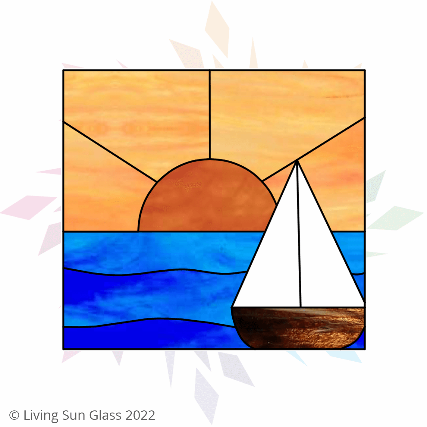 Beginner Sailboat Pattern Living Sun Glass Beginner Sailboat Pattern Living Sun Glass