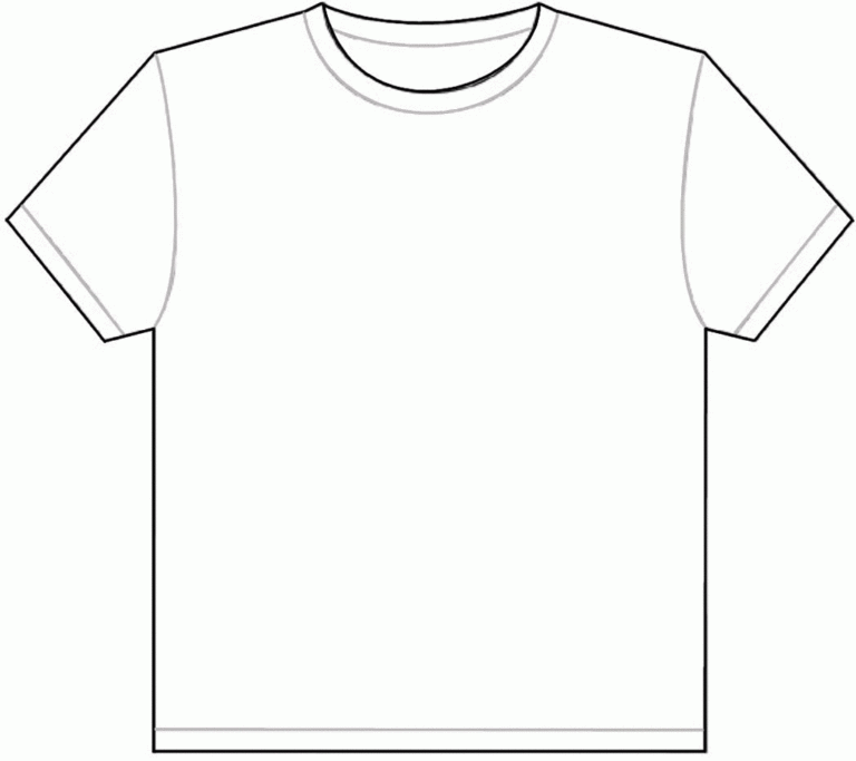 Best Photo Of Large Printable T Shirt Template T Shirt Coloring Nation Pages
