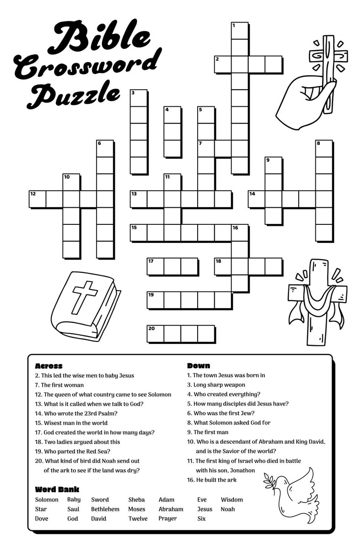 Bible Crossword Puzzle 6 Free PDF Printables Printablee Bible Crossword Puzzle 6 Free PDF Printables Printablee