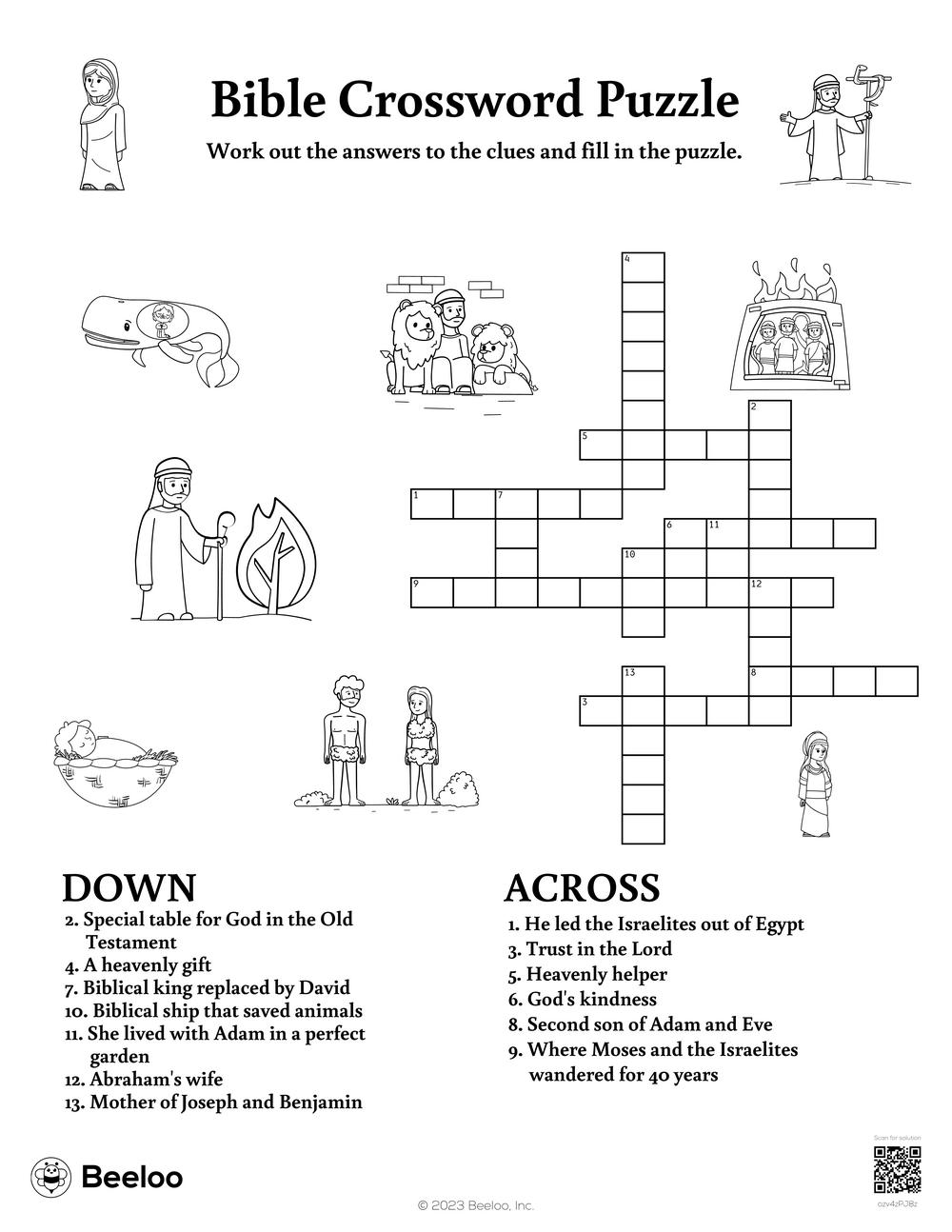 Bible Crossword Puzzle Beeloo Printable Crafts And Activities For Kids Bible Crossword Puzzle Beeloo Printable Crafts And Activities For Kids