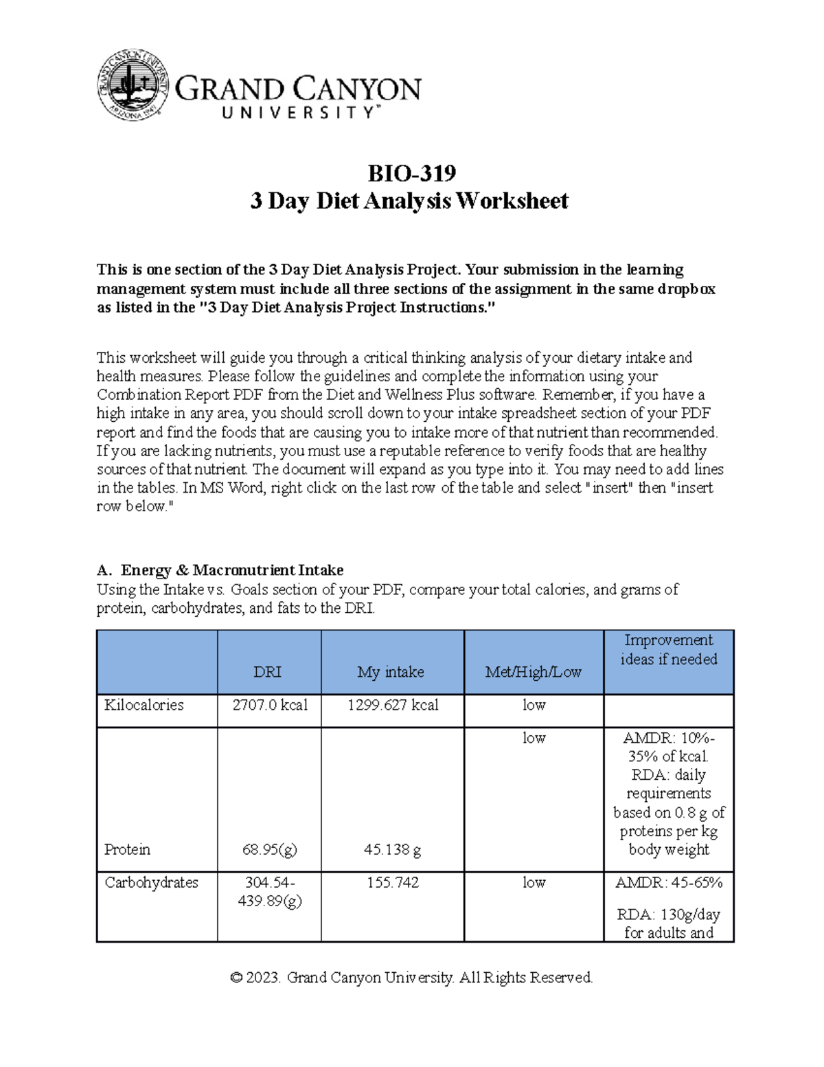 BIO 319 RS 3Day Diet Analysis Wk Sheet BIO 3 Day Diet Analysis Worksheet This Is One Section Of Studocu BIO 319 RS 3Day Diet Analysis Wk Sheet BIO 3 Day Diet Analysis Worksheet This Is One Section Of Studocu