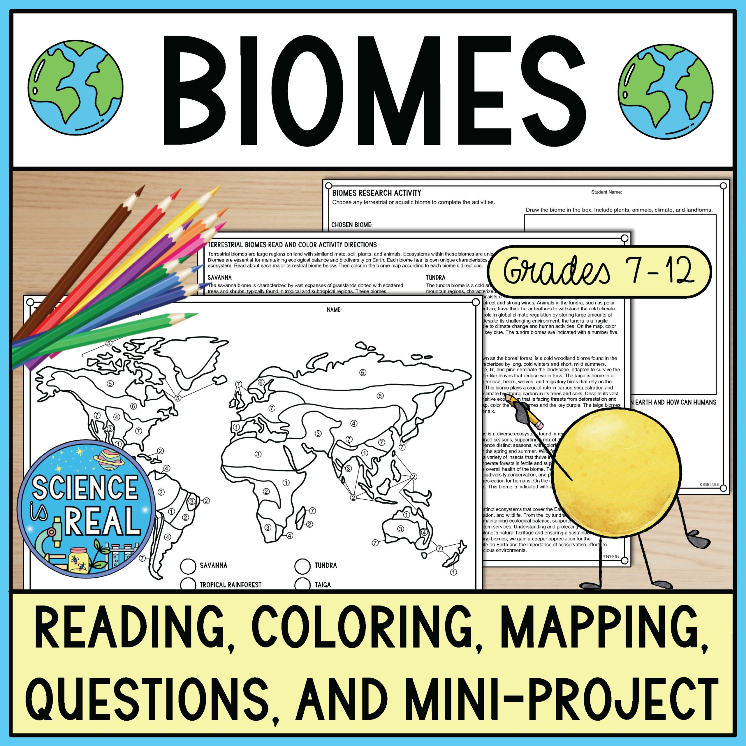 Biomes Color By Number Map Reading And Worksheets Classful Biomes Color By Number Map Reading And Worksheets Classful