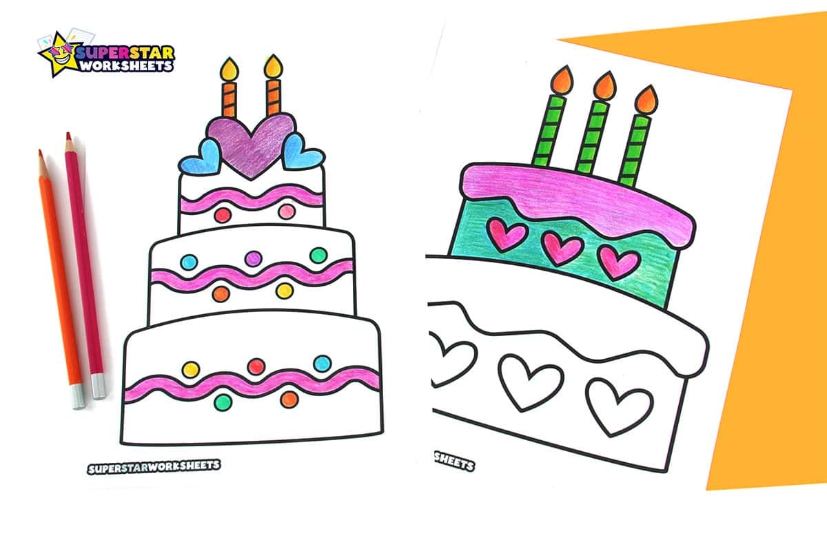 Birthday Cake Coloring Pages Free Printables Superstar Worksheets Birthday Cake Coloring Pages Free Printables Superstar Worksheets