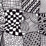 Black And White Printable Art Zentangle Inspired Ink Drawing Etsy