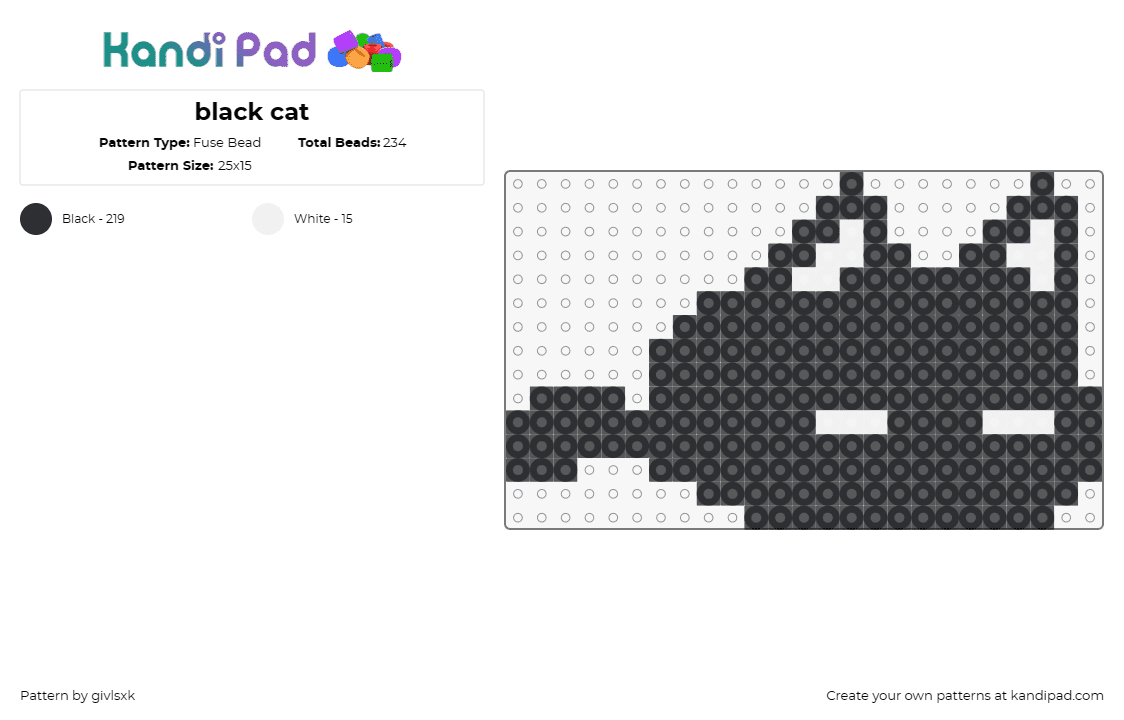 cat perler bead pattern