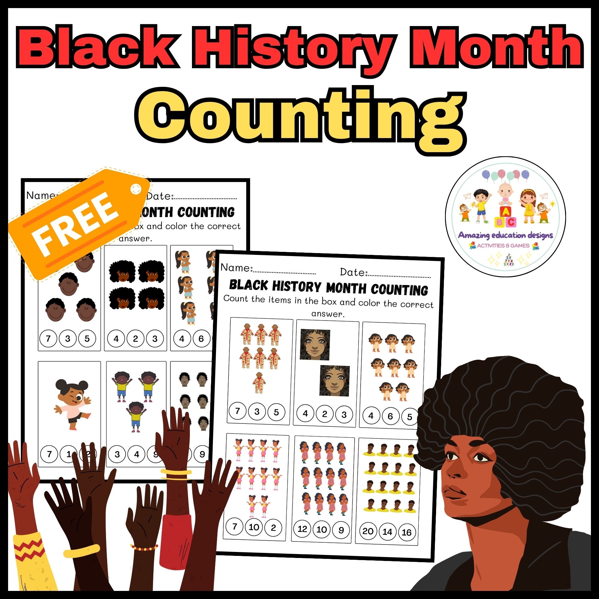 Black History Month FREE Activities Worksheets Counting Numbers Made By Teachers Black History Month FREE Activities Worksheets Counting Numbers Made By Teachers