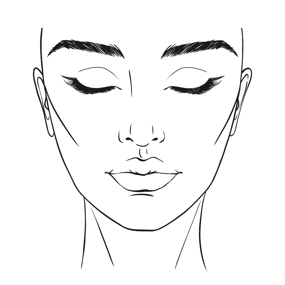 printable makeup face template printable makeup face template