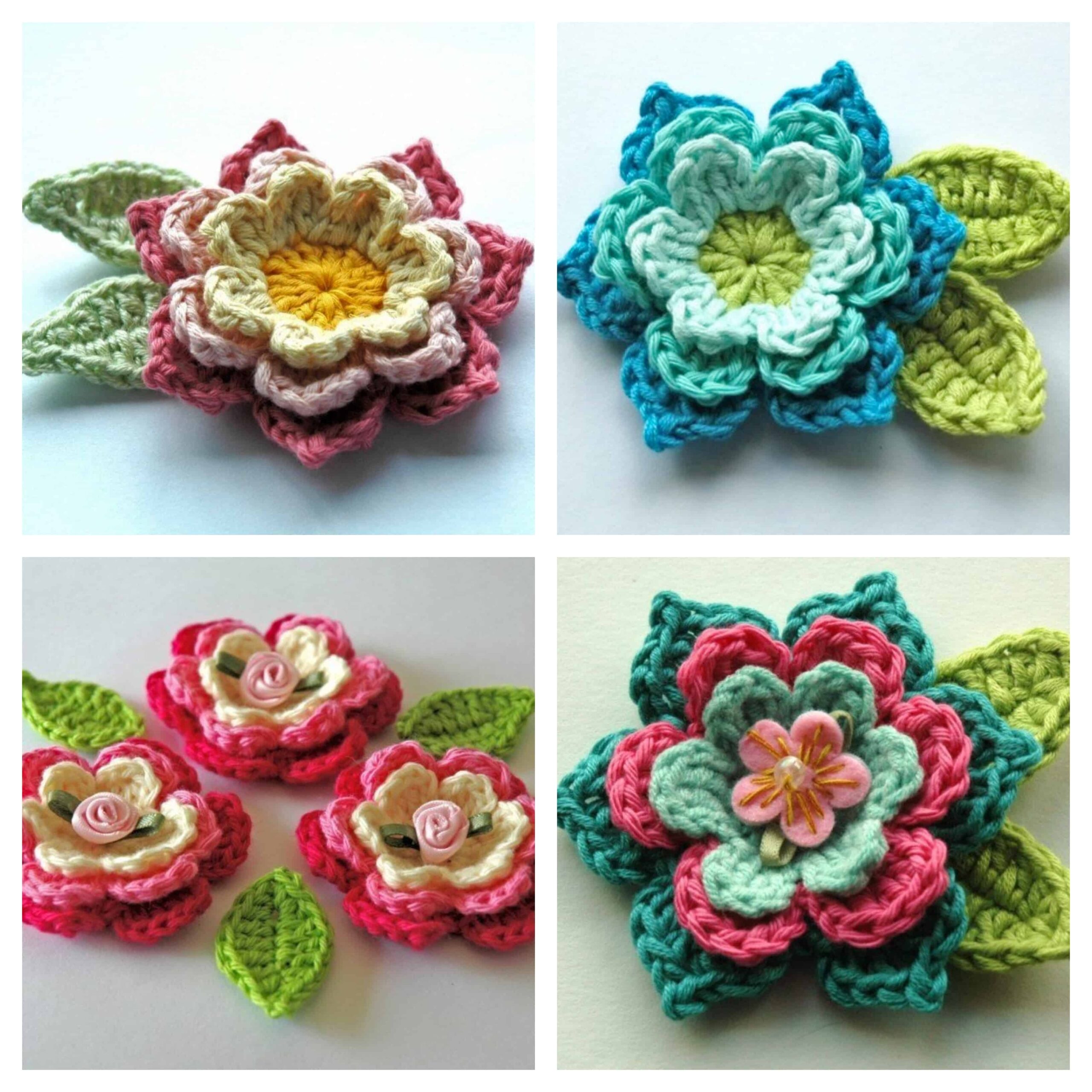 Blooming Crochet Flowers And Leaves Annie Design Crochet Blooming Crochet Flowers And Leaves Annie Design Crochet