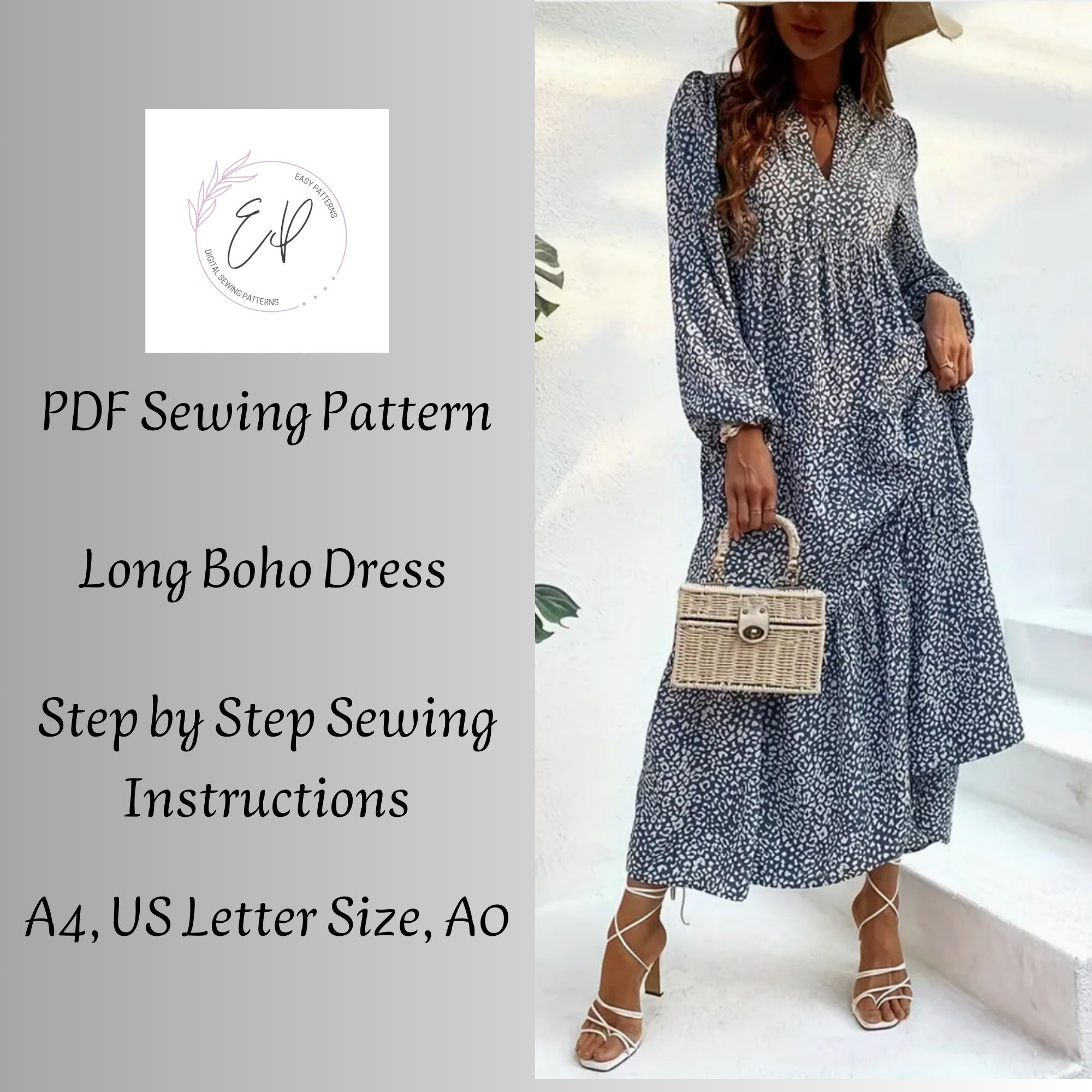 Boho Long Dress Pattern Woman PDF Sewing Printable Pattern Plus Sizes Patterns Sewing Pattern Long Sleeve Boho Dress Pattern Etsy Boho Long Dress Pattern Woman PDF Sewing Printable Pattern Plus Sizes Patterns Sewing Pattern Long Sleeve Boho Dress Pattern Etsy