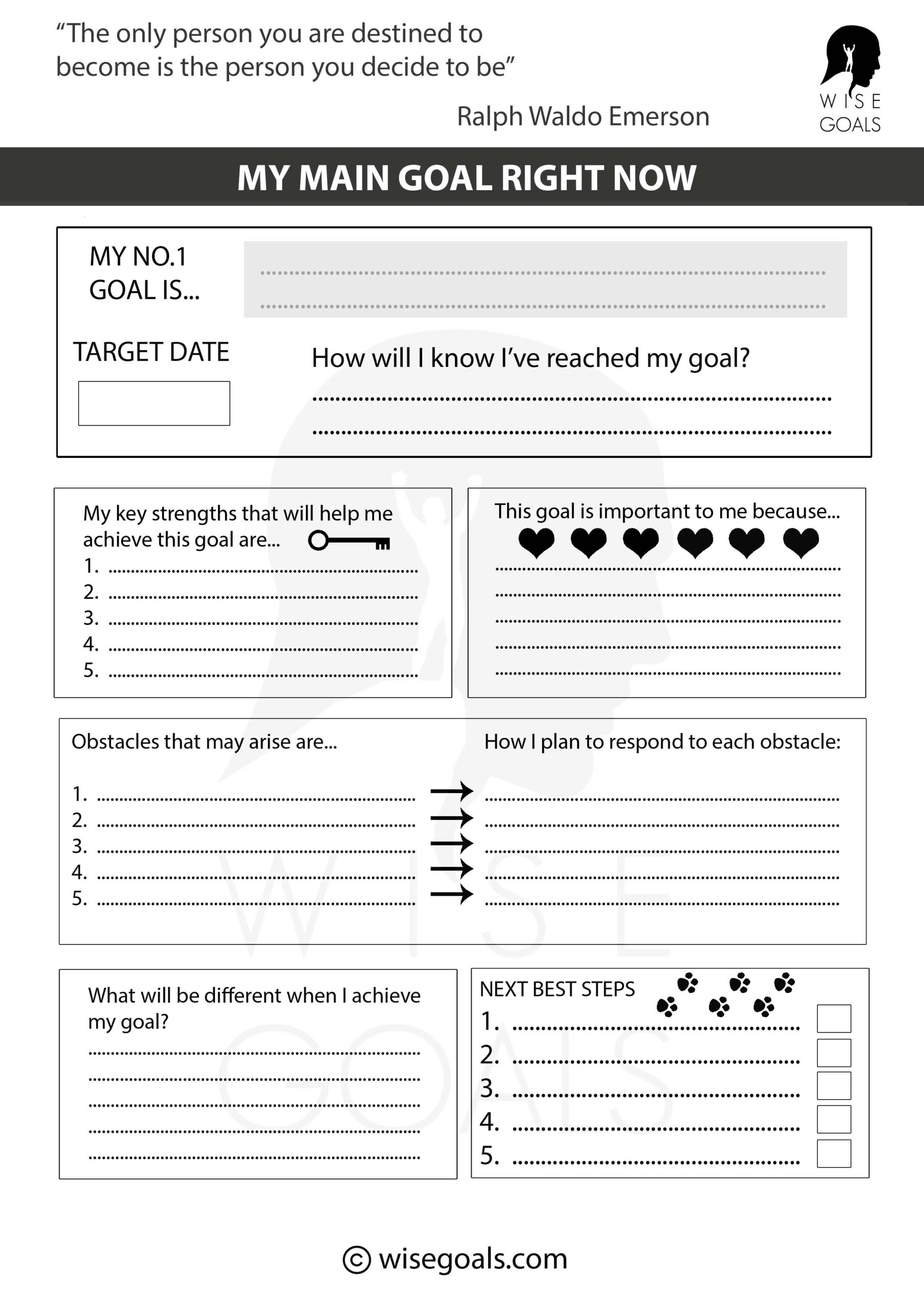 Break Through With 11 Stylish Goal Setting Worksheets PDF FREE 