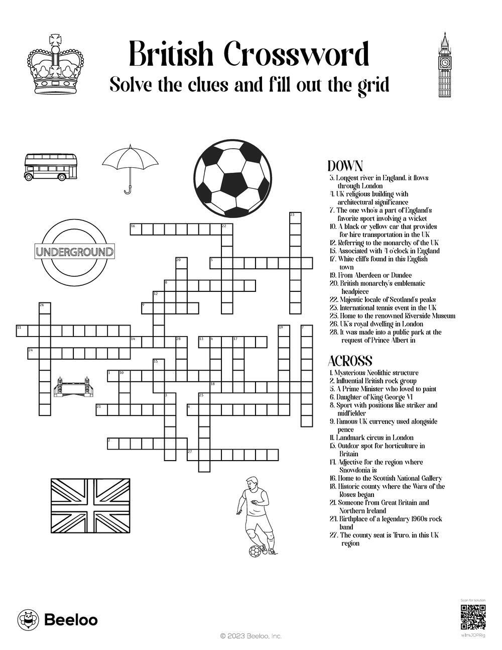 British Crossword Beeloo Printable Crafts And Activities For Kids British Crossword Beeloo Printable Crafts And Activities For Kids