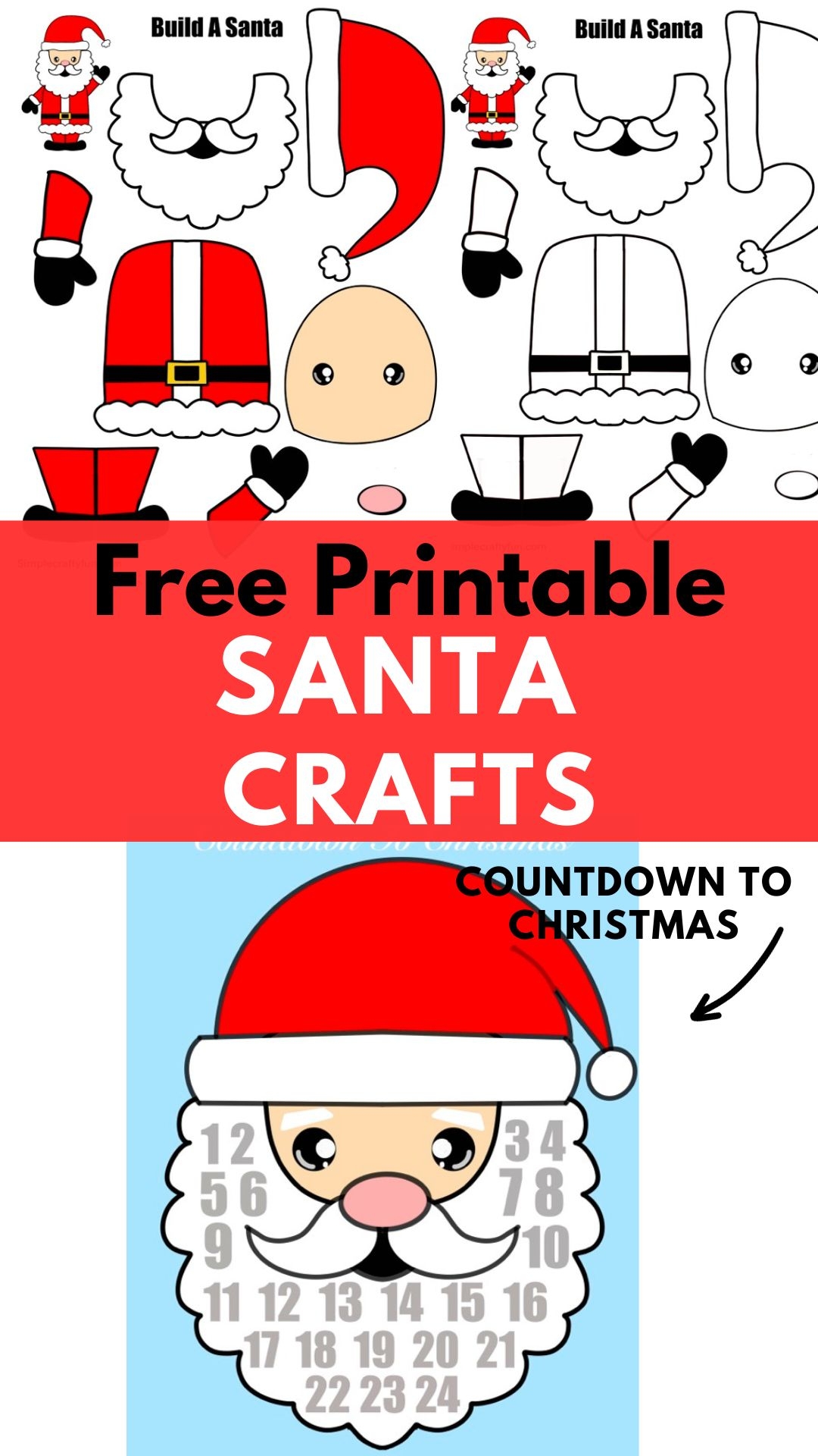 Build A Santa Printable Craft Template Build A Santa Printable Craft Template