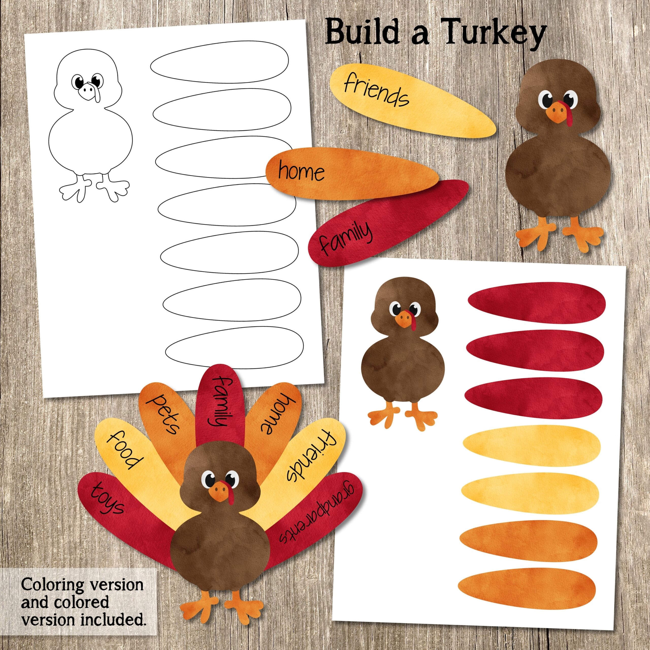 printable turkey craft template printable turkey craft template