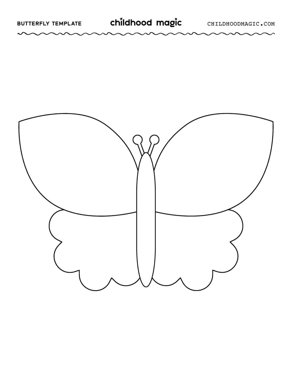 Butterfly Template Childhood Magic