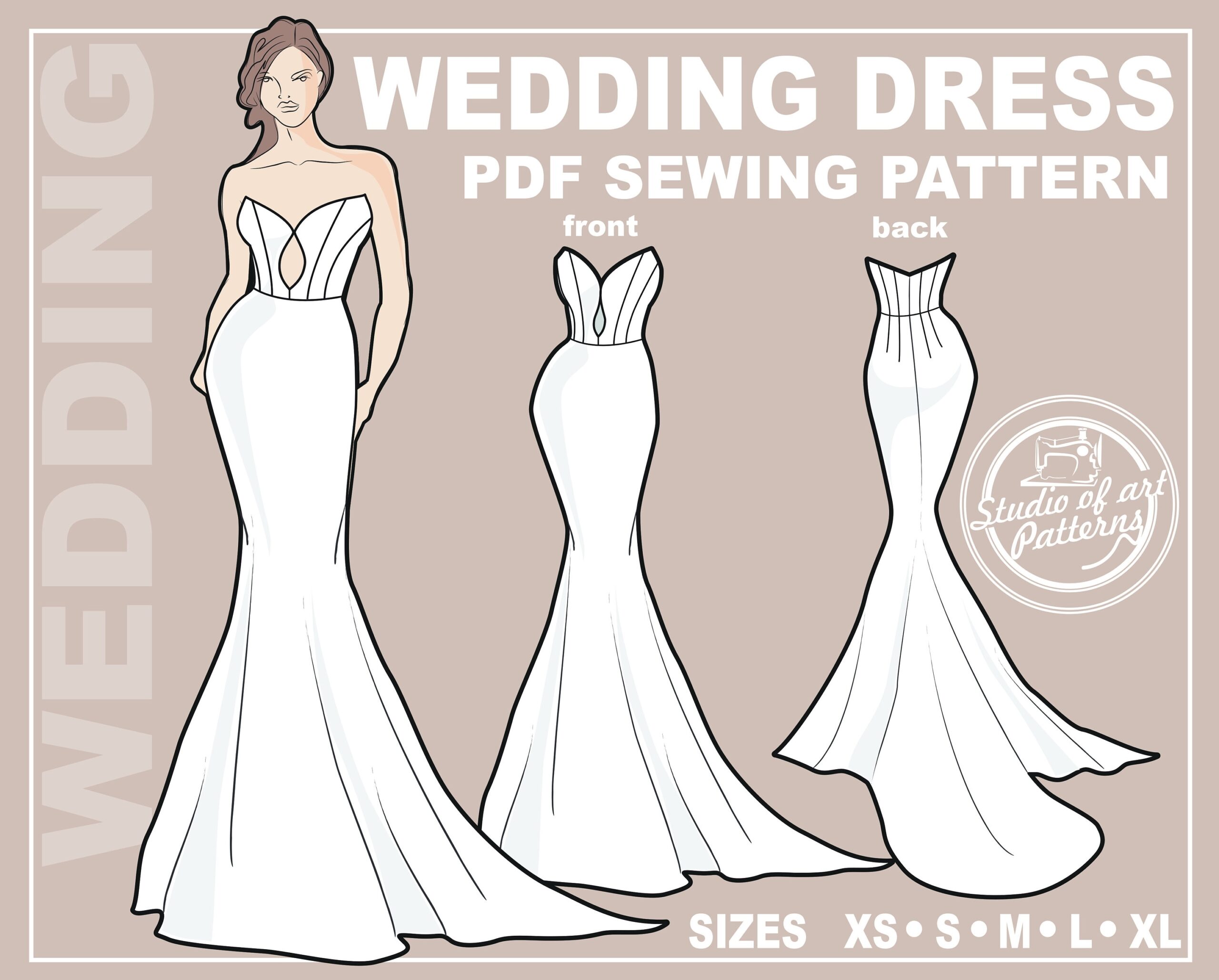 Buy PATTERN WEDDING DRESS Sewing Pattern Wedding Dress With A Corset Digital Pack 5 Sizes Instant Download Print at home Online In India Etsy Buy PATTERN WEDDING DRESS Sewing Pattern Wedding Dress With A Corset Digital Pack 5 Sizes Instant Download Print at home Online In India Etsy