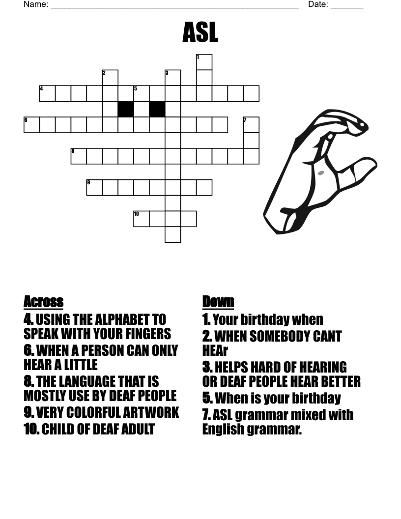 using sign language say nyt crossword