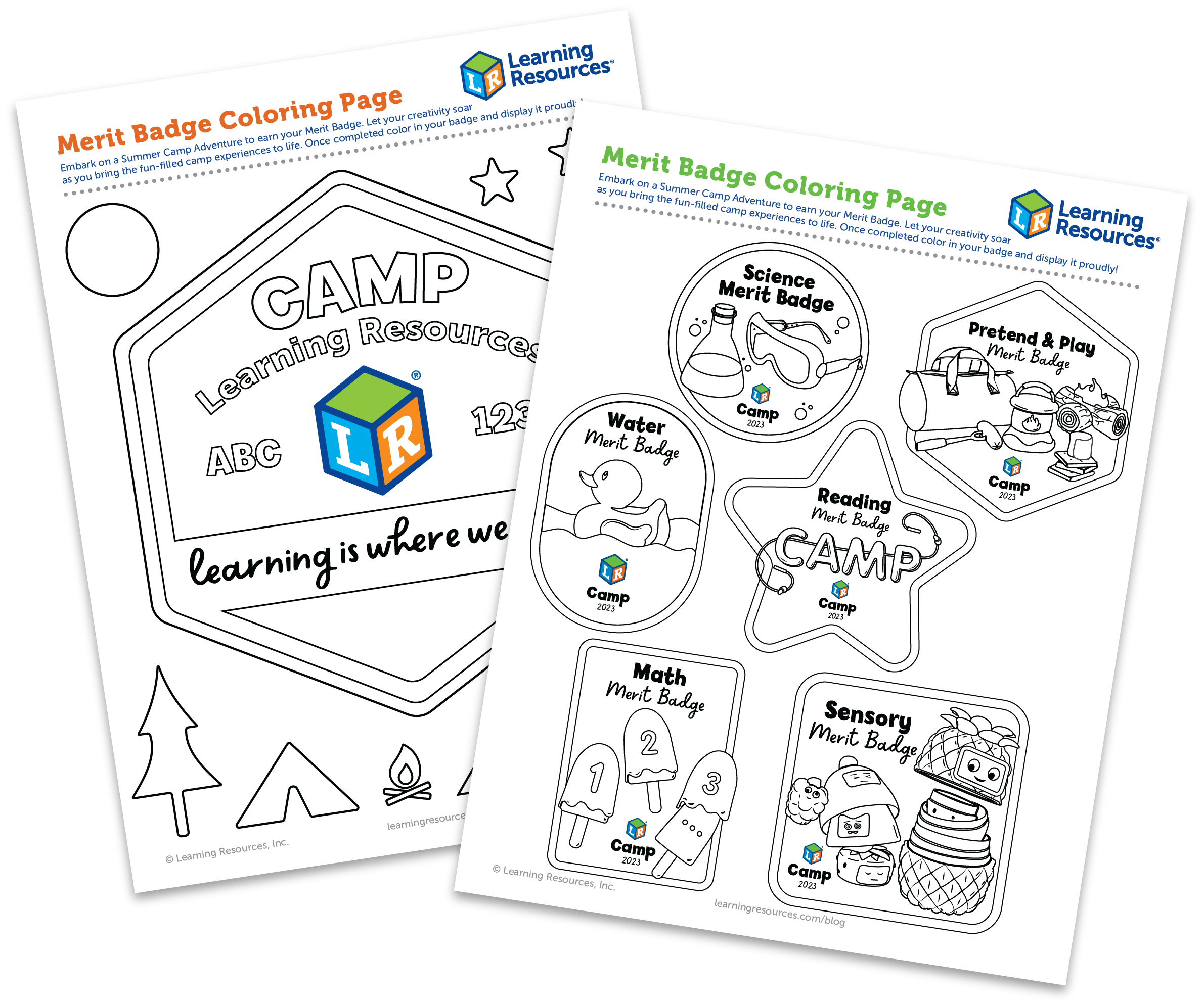 Camp Learning Resources Printable Merit Badges Camp Learning Resources Printable Merit Badges
