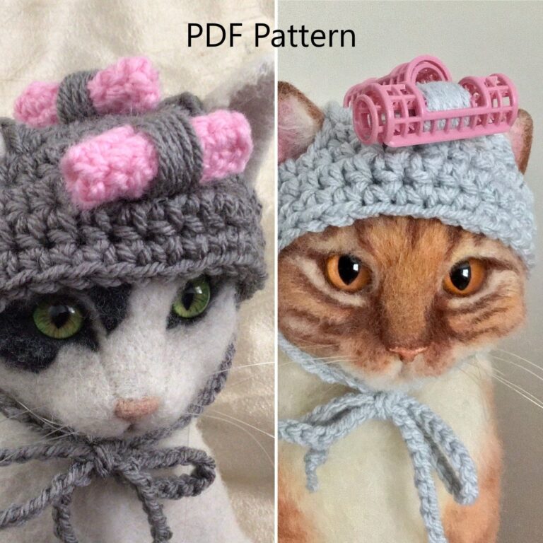 Cat Hat Curler Pattern Curler Hat Pattern Hats For Cats Pet Hat Pattern Crochet Hat Pattern Crochet Pattern Crochet Pet Pattern Etsy