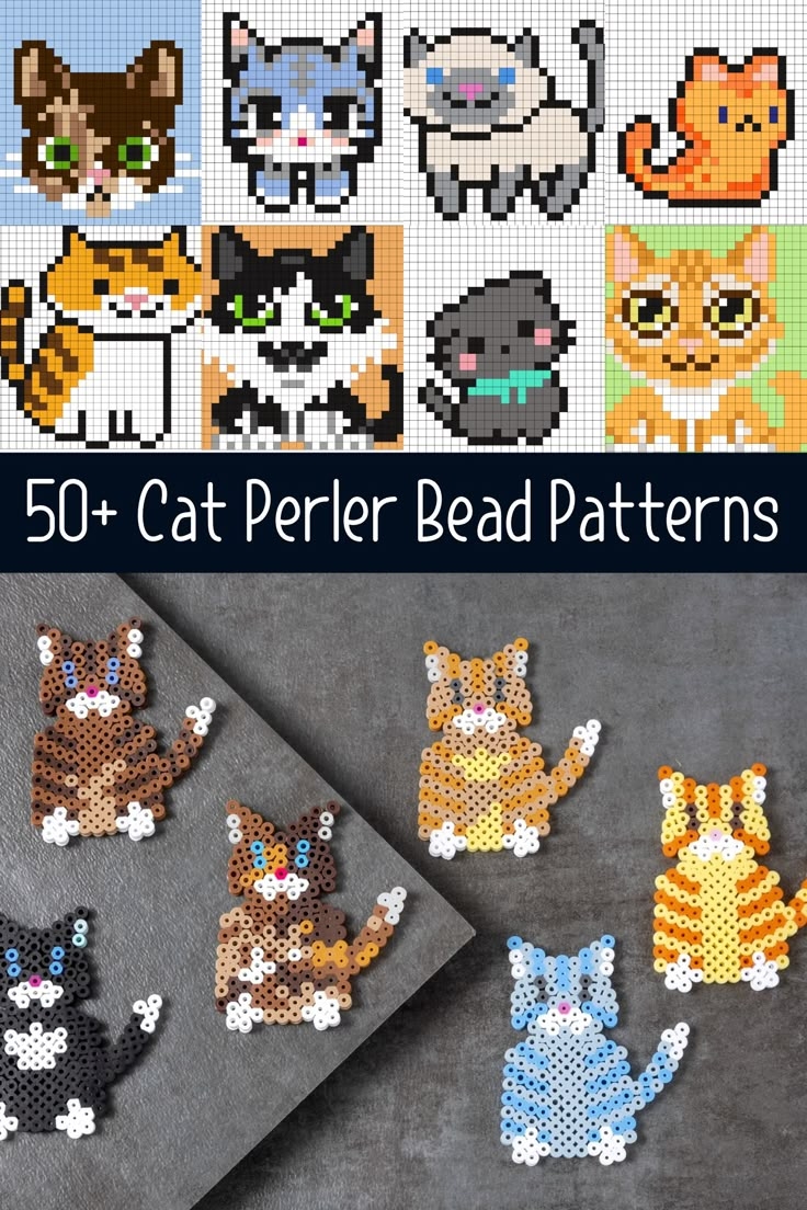 Cat Perler Beads Over 50 Free Patterns 