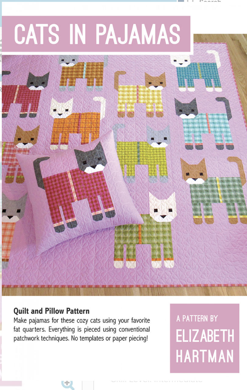Cats In Pajamas Quilt Pattern By Elizabeth Hartman 653561561253 Cats In Pajamas Quilt Pattern By Elizabeth Hartman 653561561253