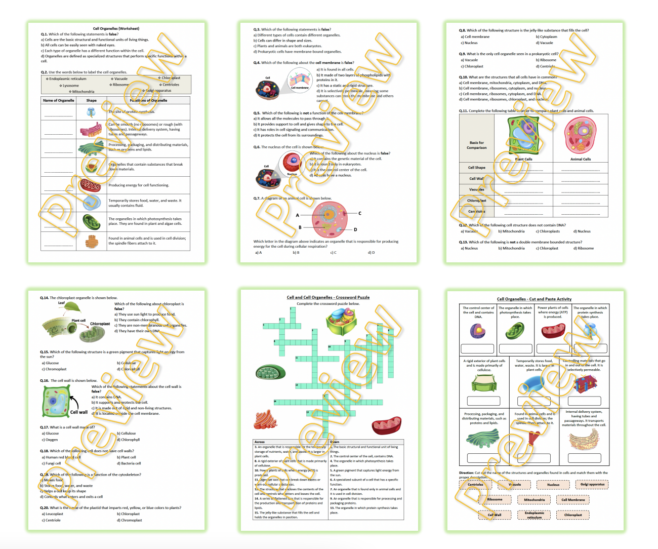 Cell Organelles Worksheet Puzzle Printable And Distance Learning Teaching Resources
