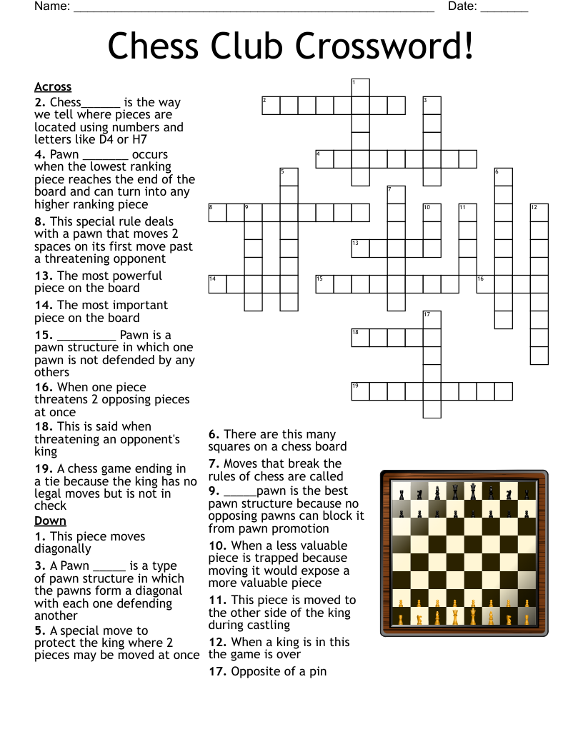 Chess Crossword WordMint