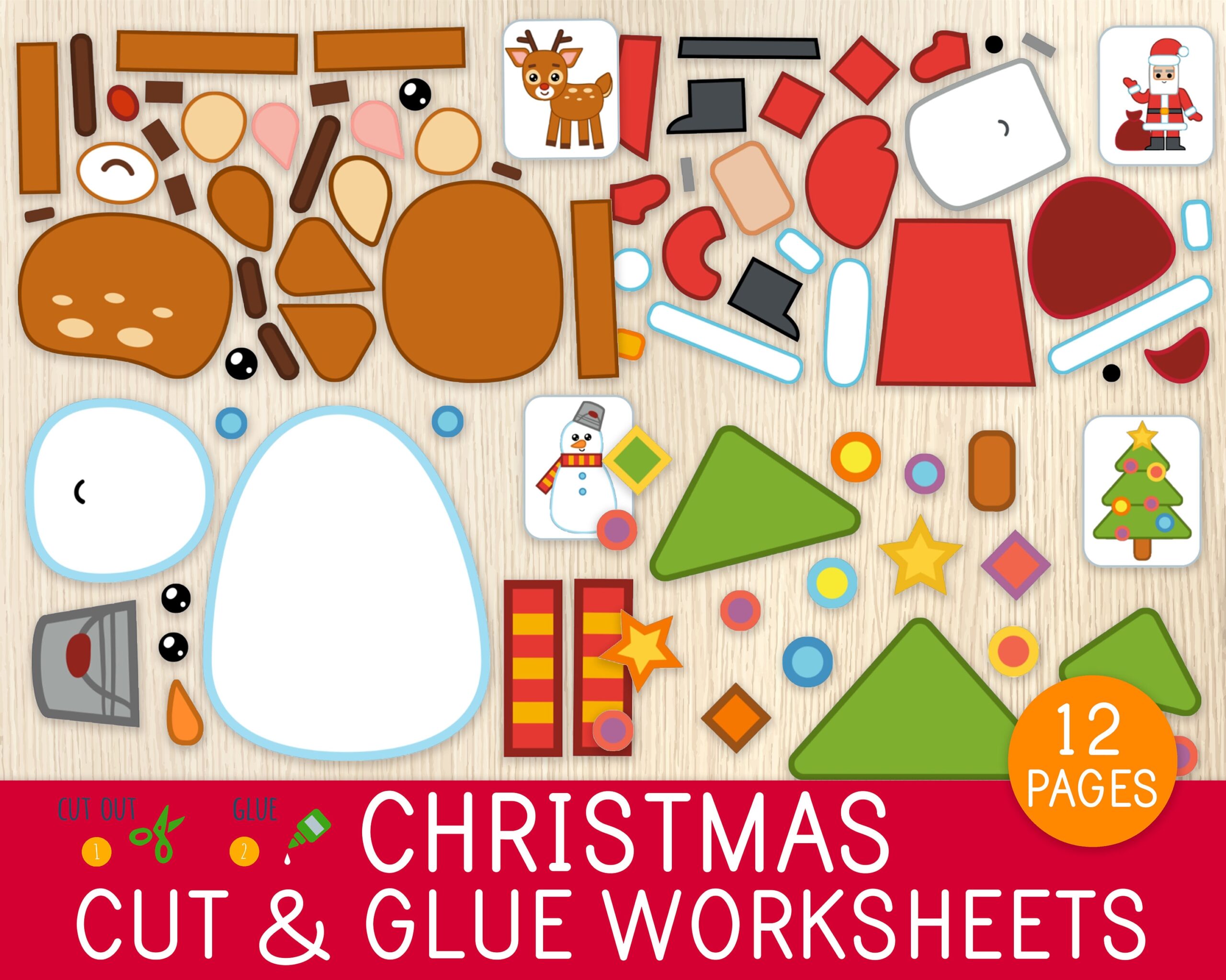 Christmas Cut Glue Worksheets 12 Activity Pages Cut And Paste Preschool Kindergarten Christmas Game Scissor Skills Cutting Practice Etsy Christmas Cut Glue Worksheets 12 Activity Pages Cut And Paste Preschool Kindergarten Christmas Game Scissor Skills Cutting Practice Etsy