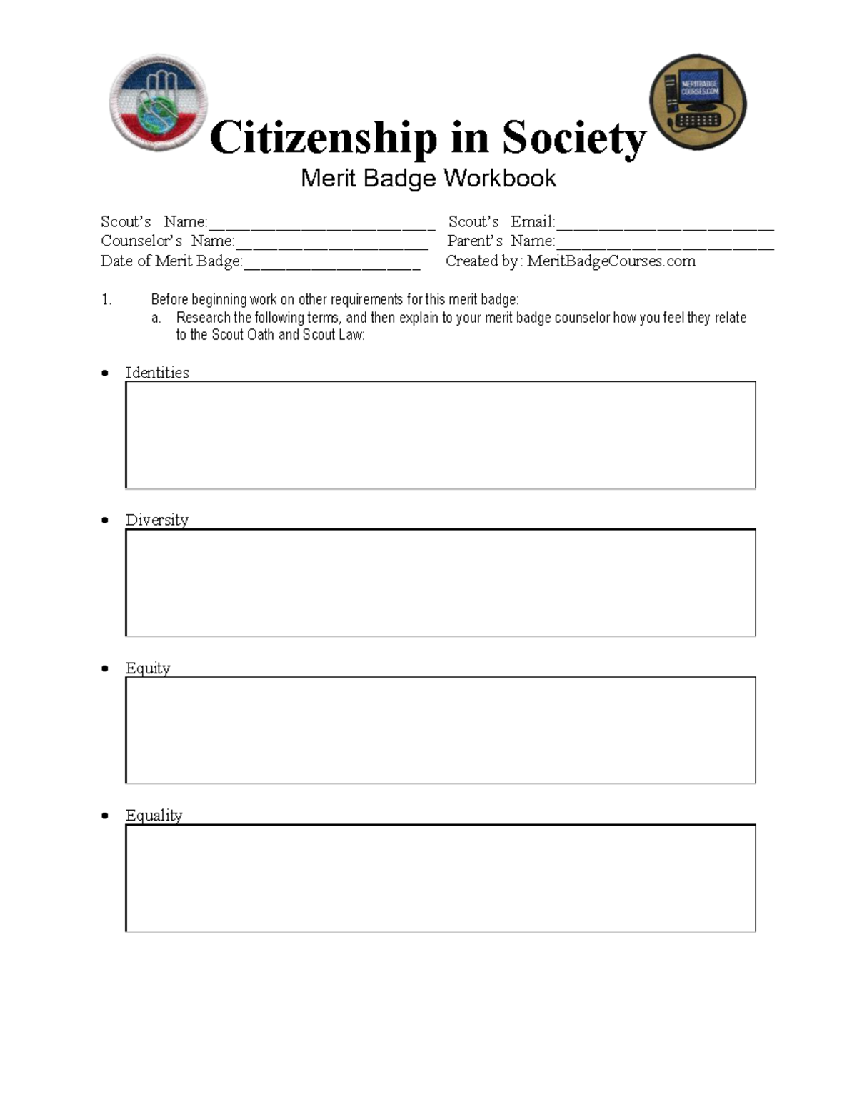 Citizenship In Society Merit Badge Workbook Exploring Diversity Leadership Studocu Citizenship In Society Merit Badge Workbook Exploring Diversity Leadership Studocu