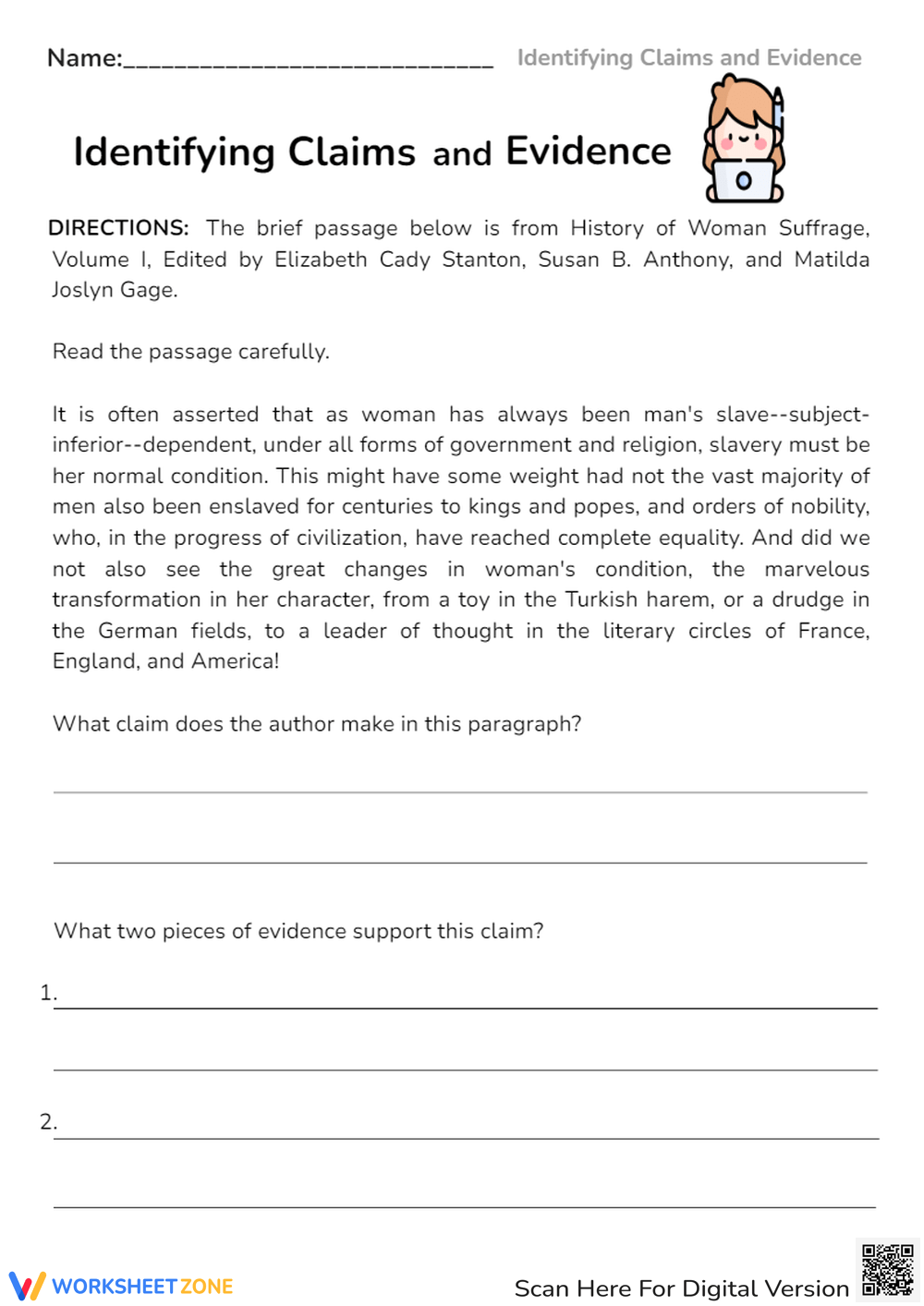 Claim Evidence Reasoning Worksheets Printable Claim Evidence Reasoning Worksheets Printable