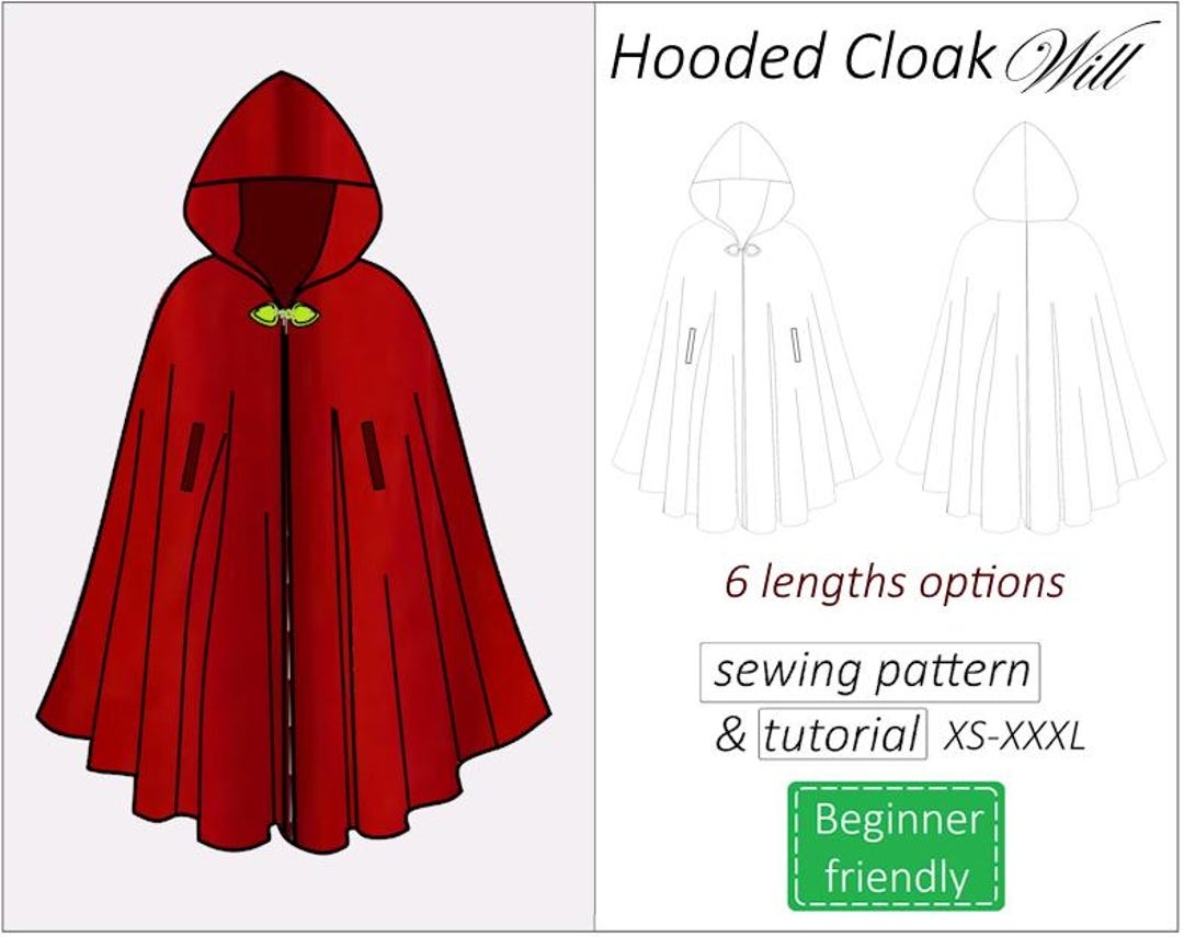 cloak patterns with hood