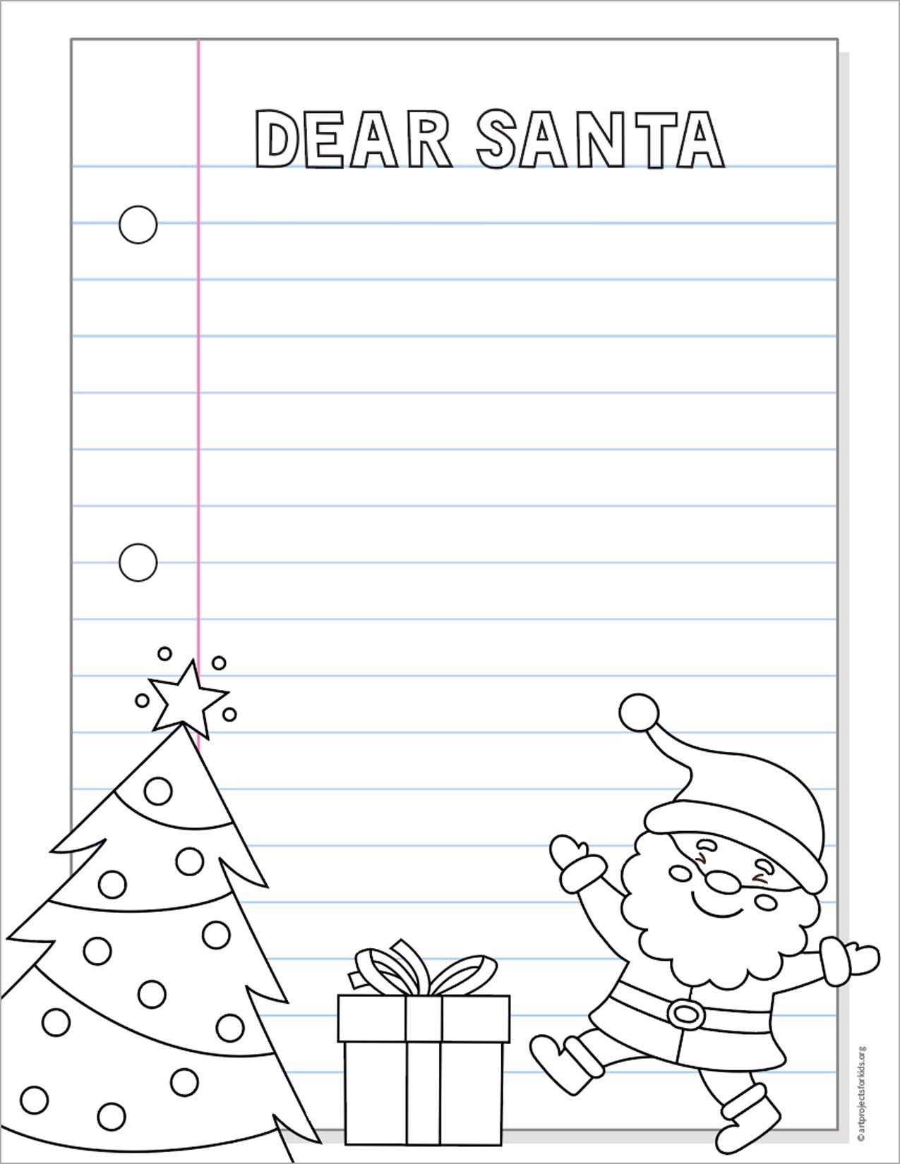 Coloring Letter To Santa Template Printable Coloring Letter To Santa Template Printable