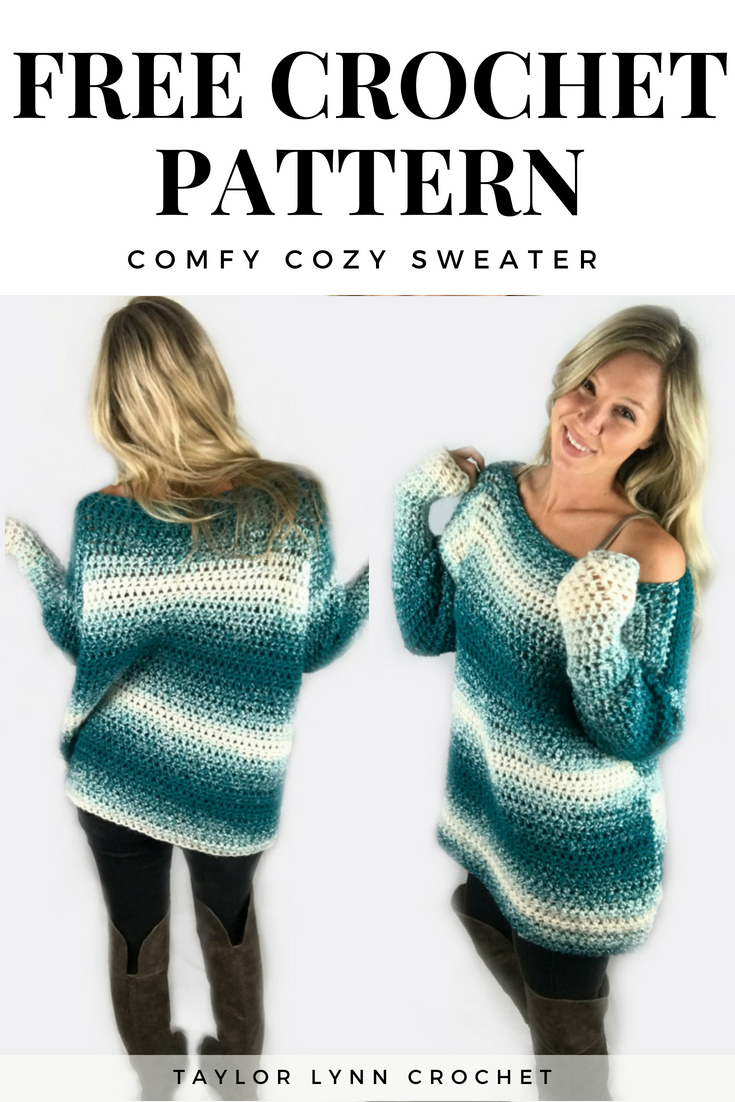 Comfy Cozy Crochet Sweater Pattern Comfy Cozy Crochet Sweater Pattern