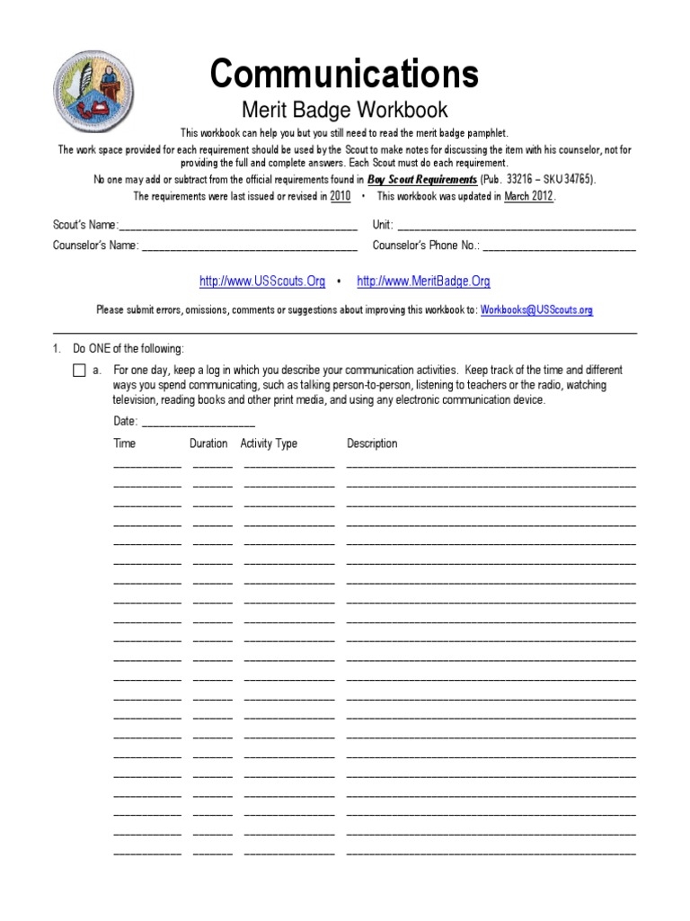 Communications BSA PDF Boy Scouts Of America Public Speaking Worksheets Library Communications BSA PDF Boy Scouts Of America Public Speaking Worksheets Library