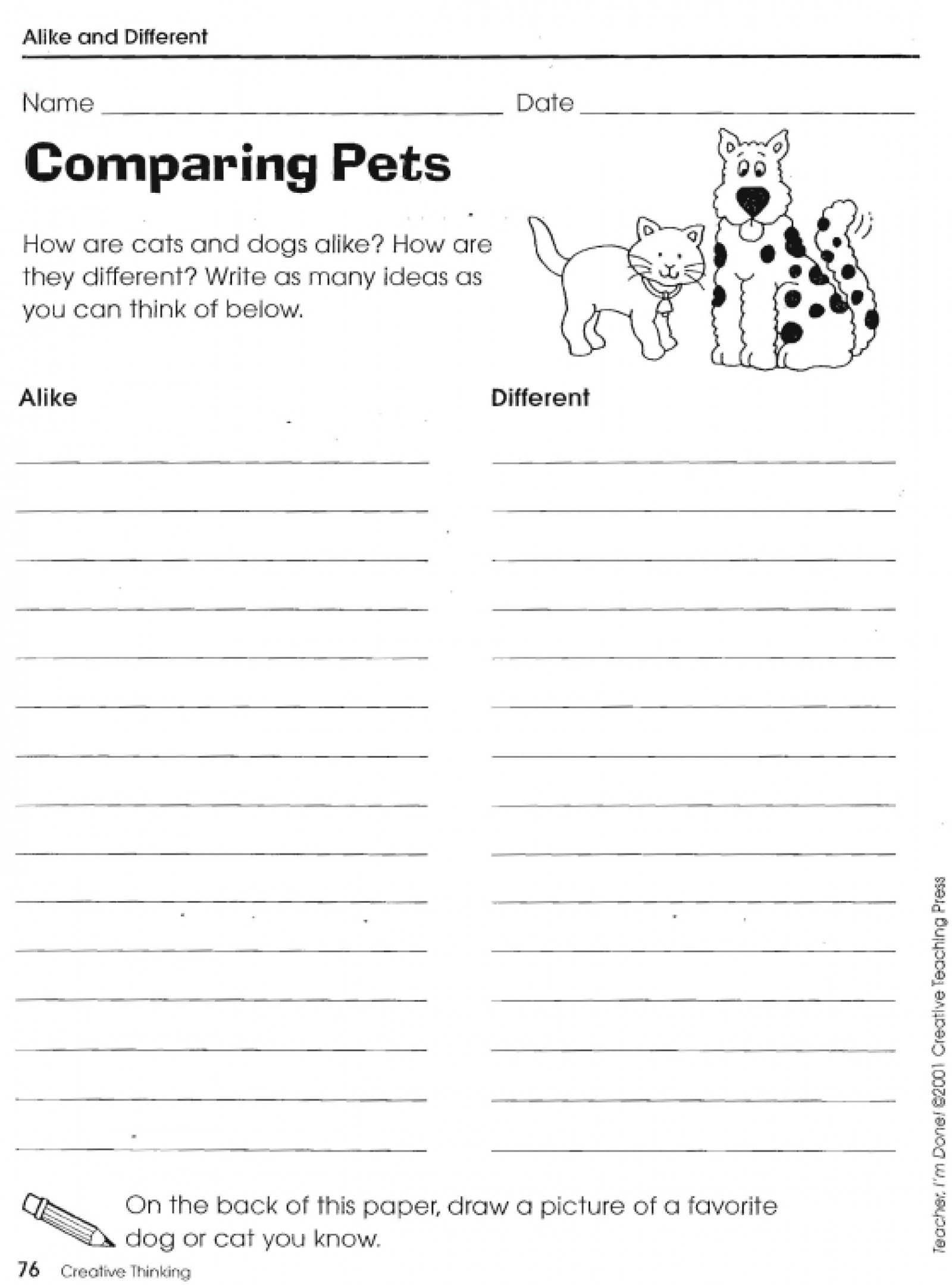 Compare And Contrast Worksheets LoveToTeach Compare And Contrast Worksheets LoveToTeach