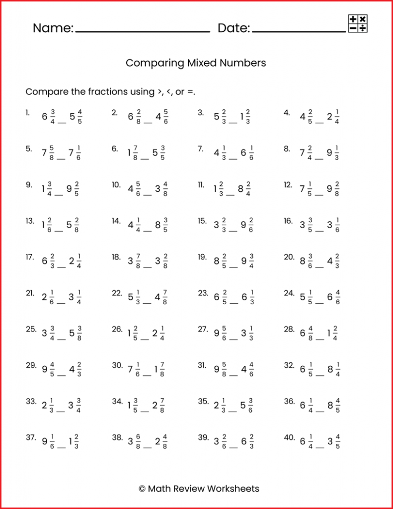 improper to mixed fractions worksheet improper to mixed fractions worksheet